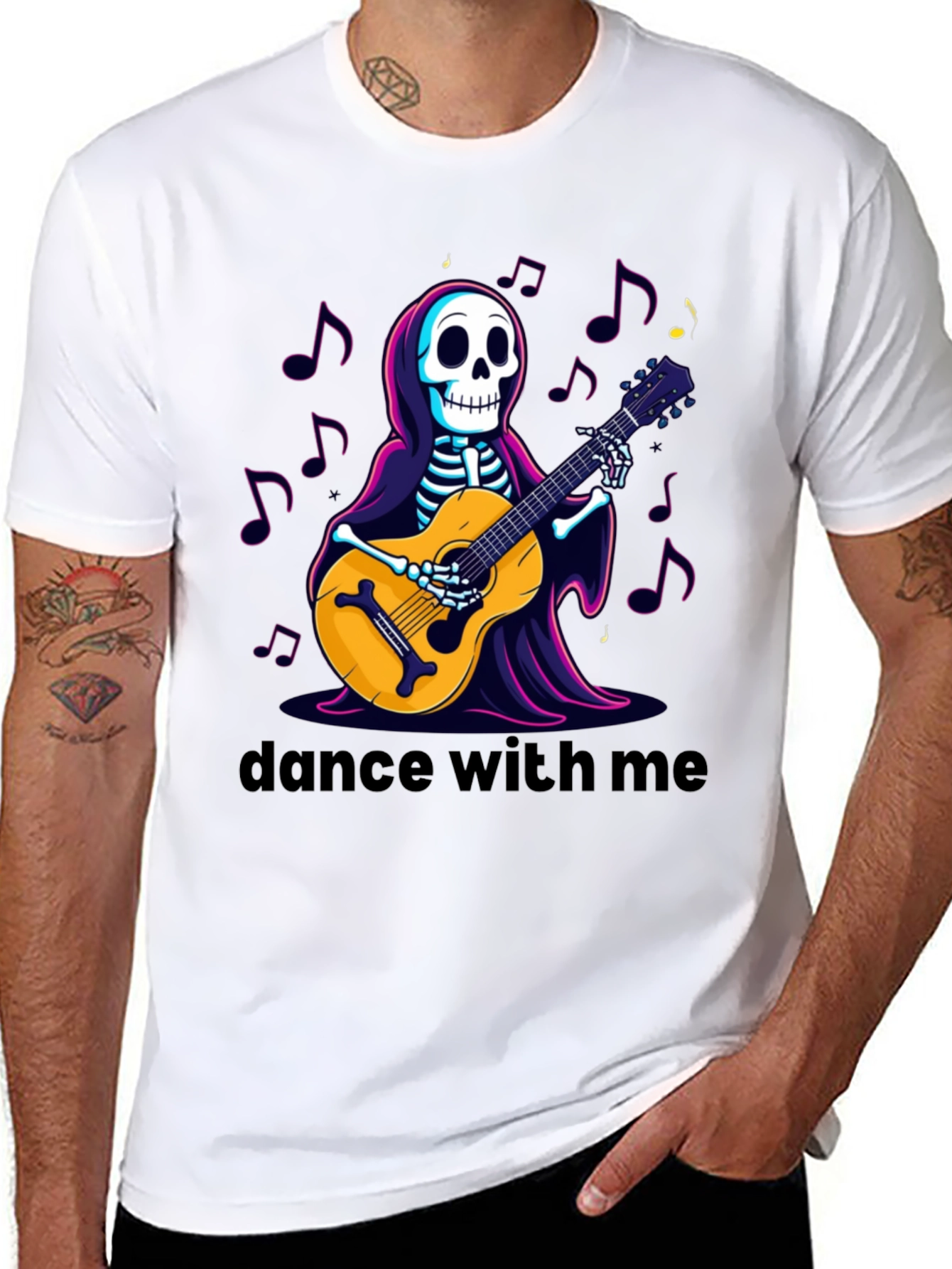 Skeleton Guitarist Graphic Tee
