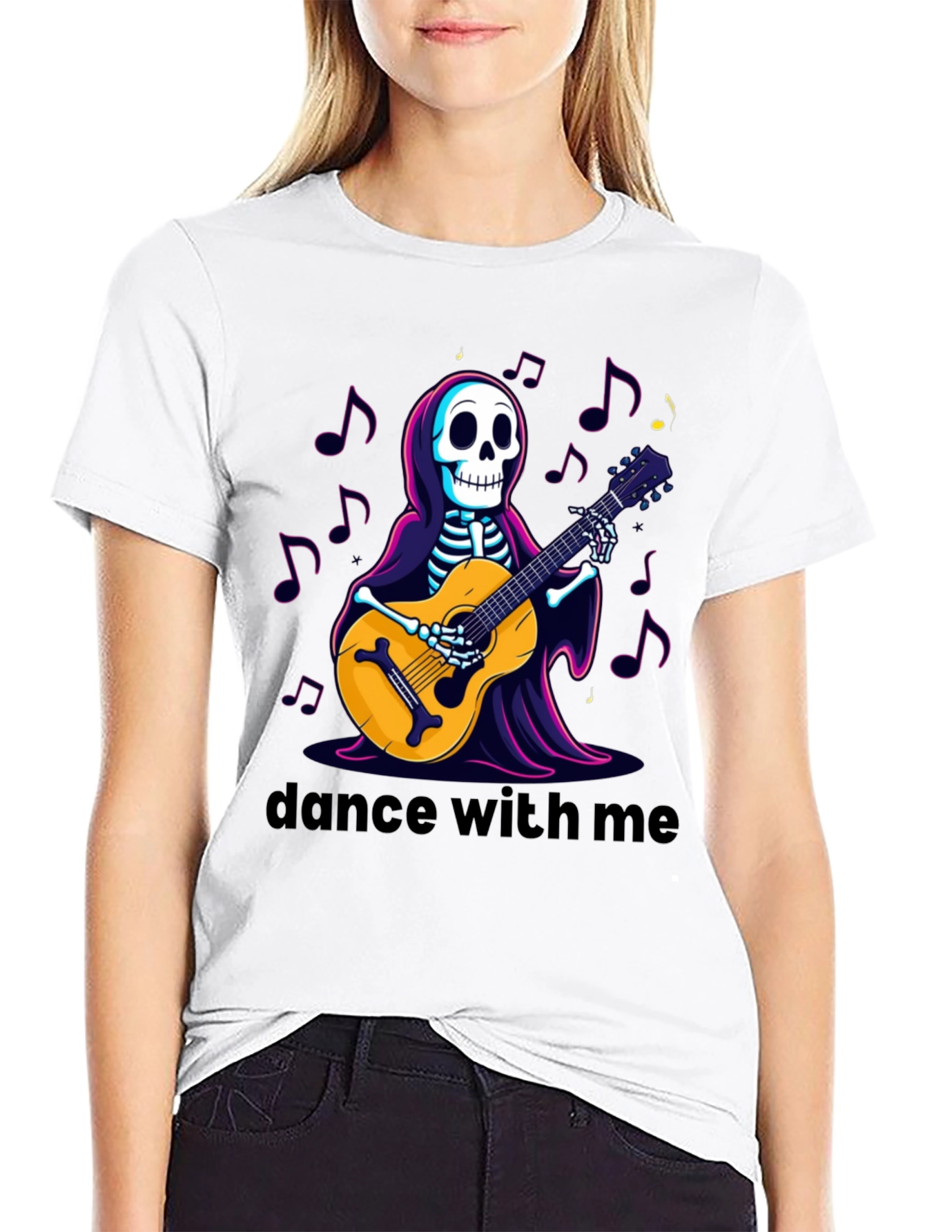 Skeleton Guitarist Graphic Tee