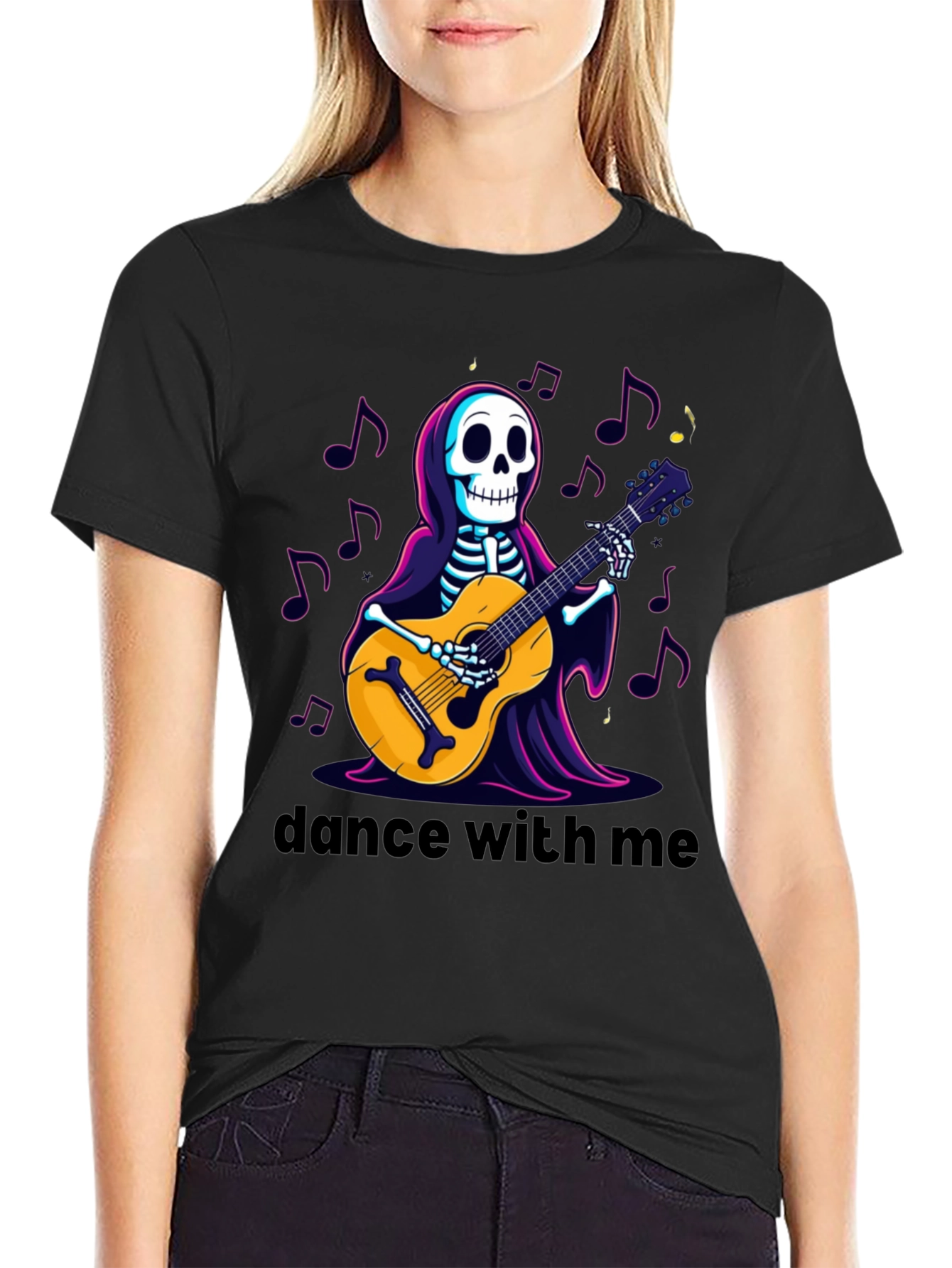 Skeleton Guitarist Graphic Tee