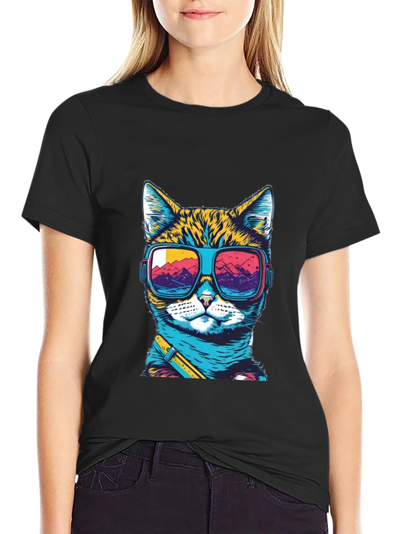Cool Cat T-Shirt: Retro Sunglasses Graphic Tee