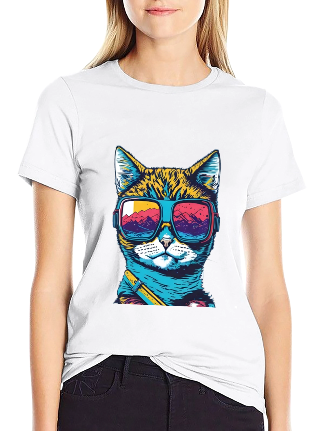 Cool Cat T-Shirt: Retro Sunglasses Graphic Tee