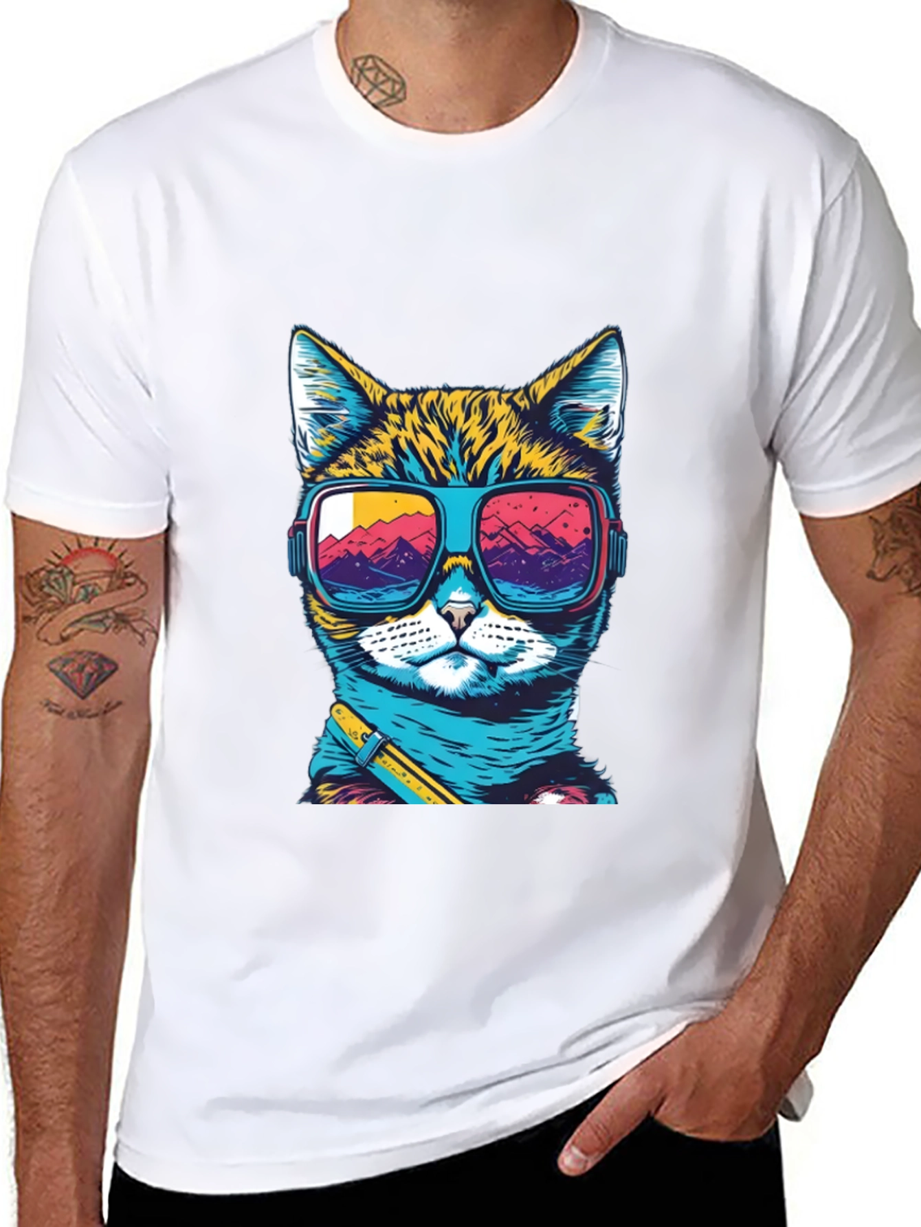 Cool Cat T-Shirt: Retro Sunglasses Graphic Tee
