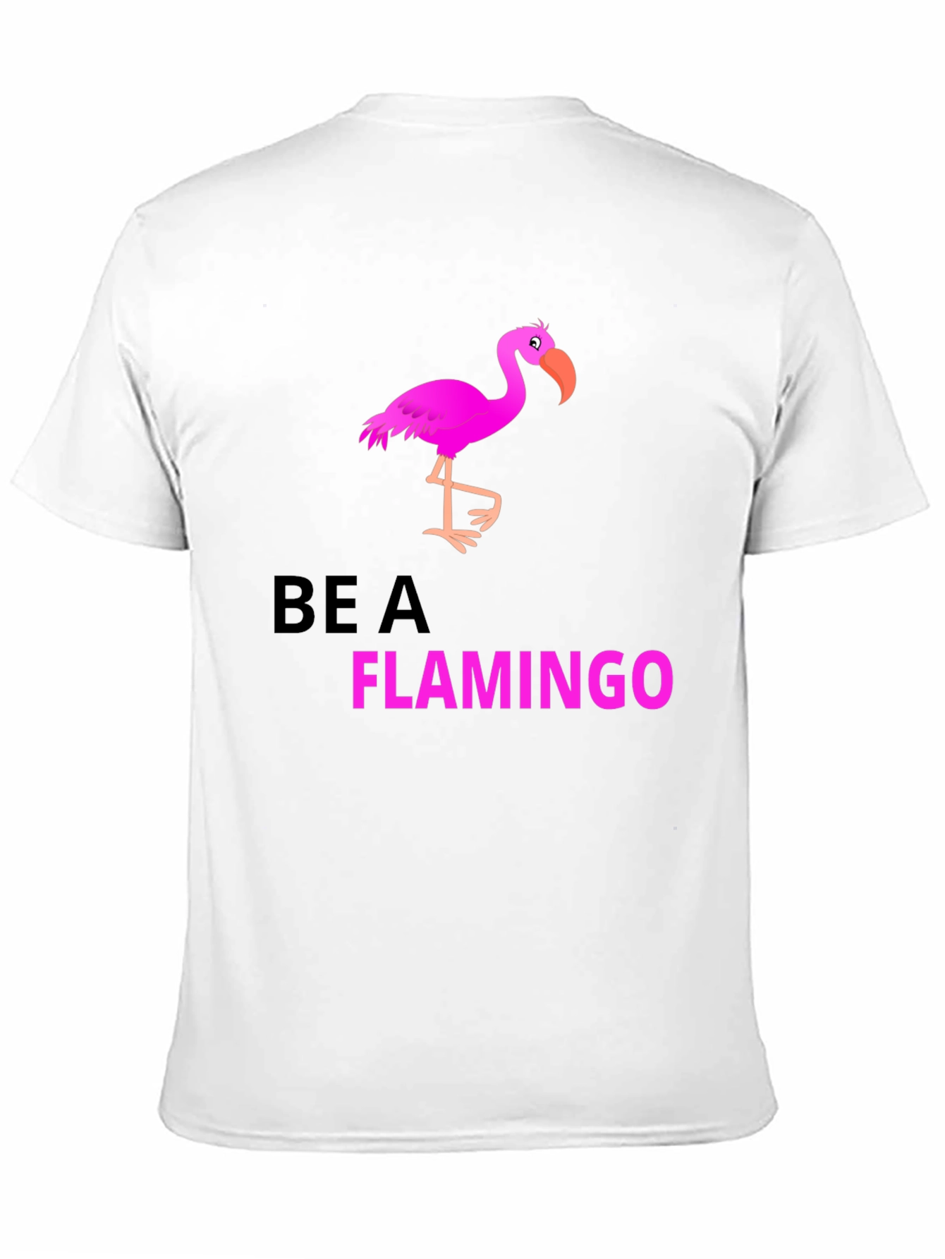 Be a Flamingo Black Graphic T-Shirt