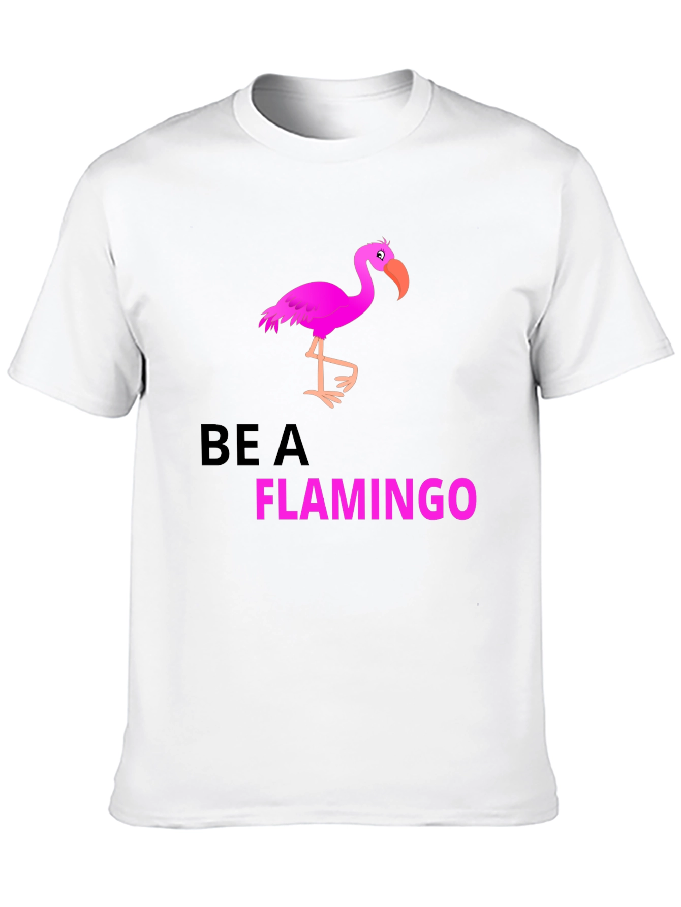 Be a Flamingo Black Graphic T-Shirt