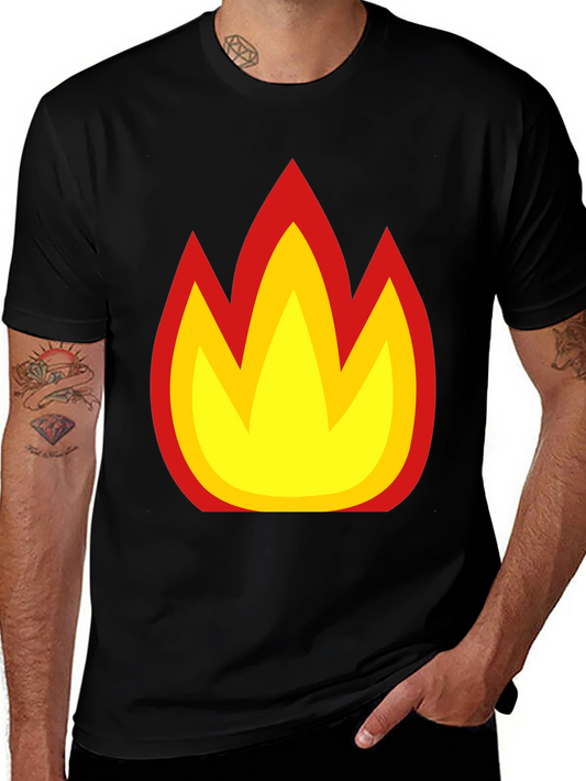 Flame Graphic Black T-Shirt - Bold & Stylish