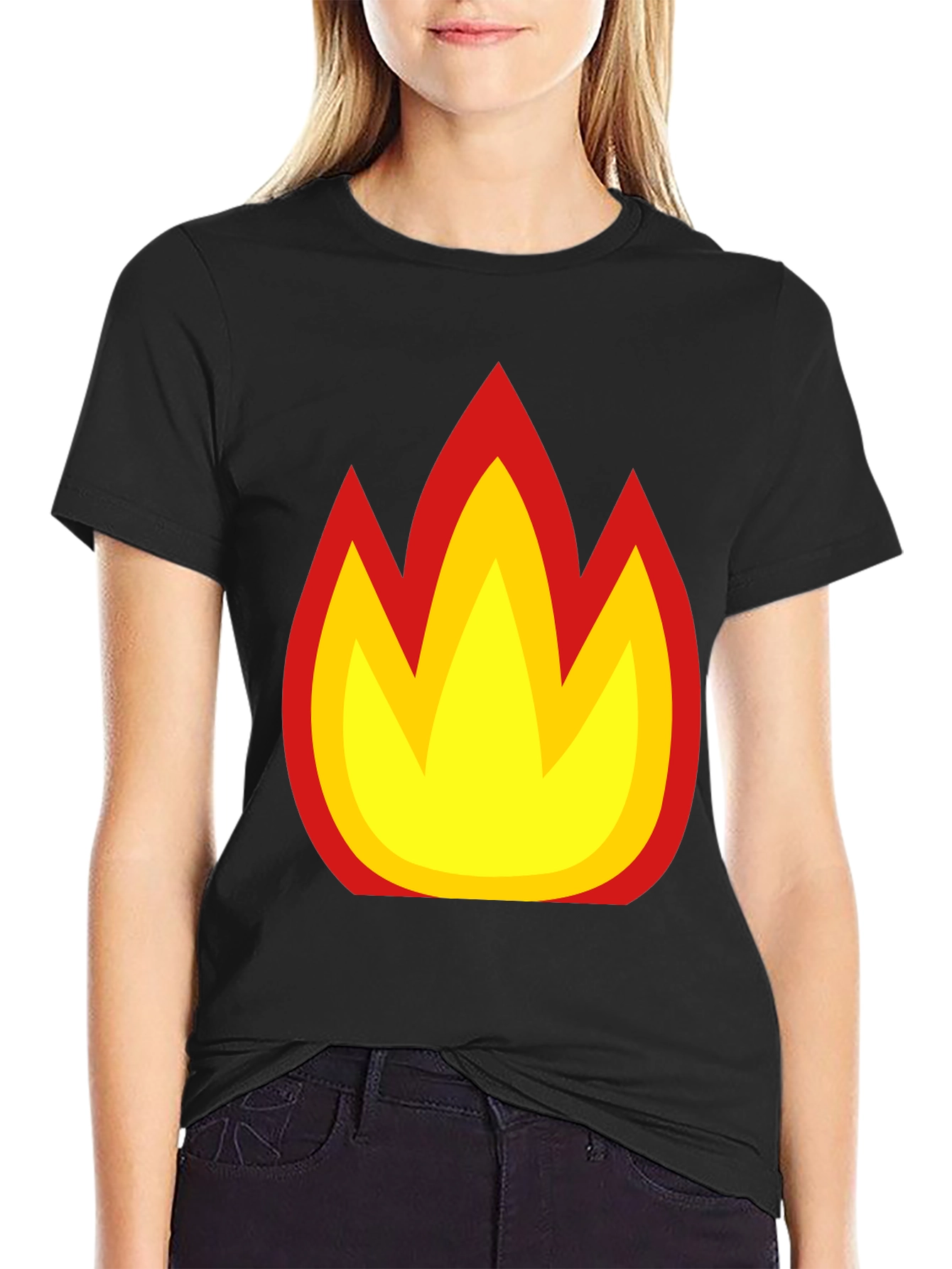 Flame Graphic Black T-Shirt - Bold & Stylish