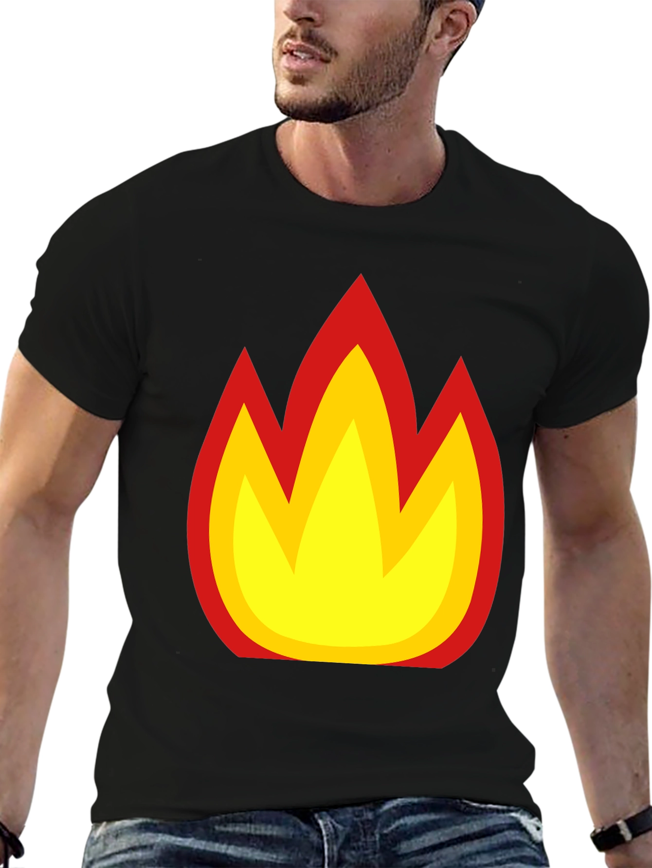 Flame Graphic Black T-Shirt - Bold & Stylish