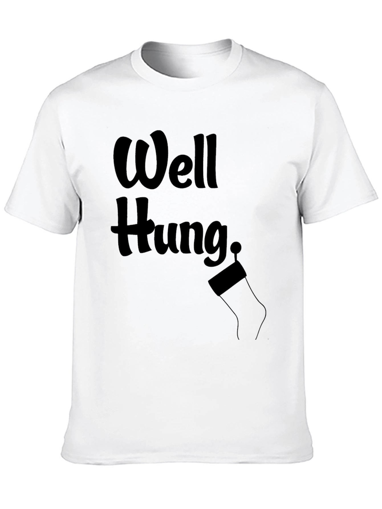 Well Hung Christmas Stocking Mens T-Shirt