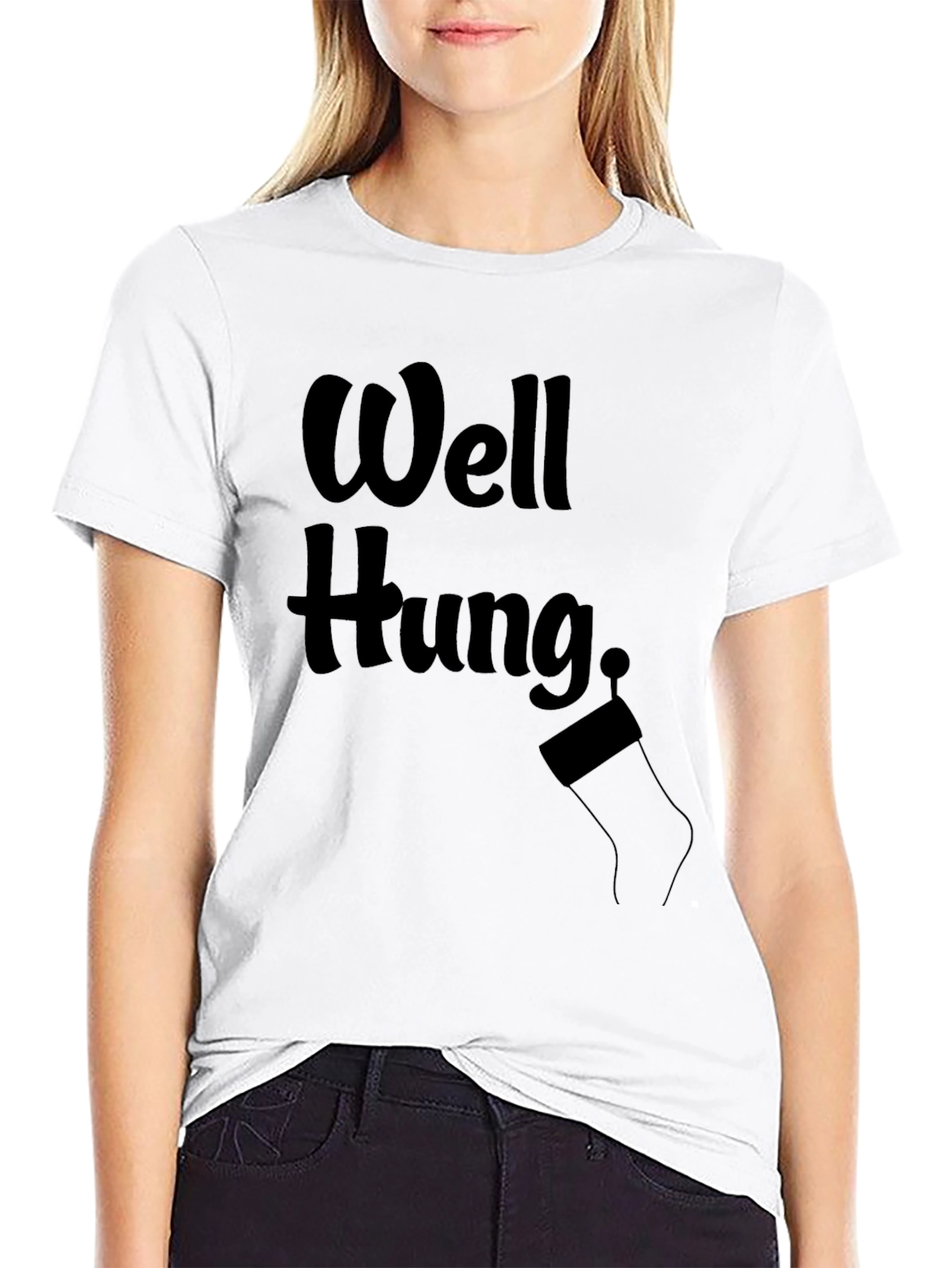 Well Hung Christmas Stocking Mens T-Shirt
