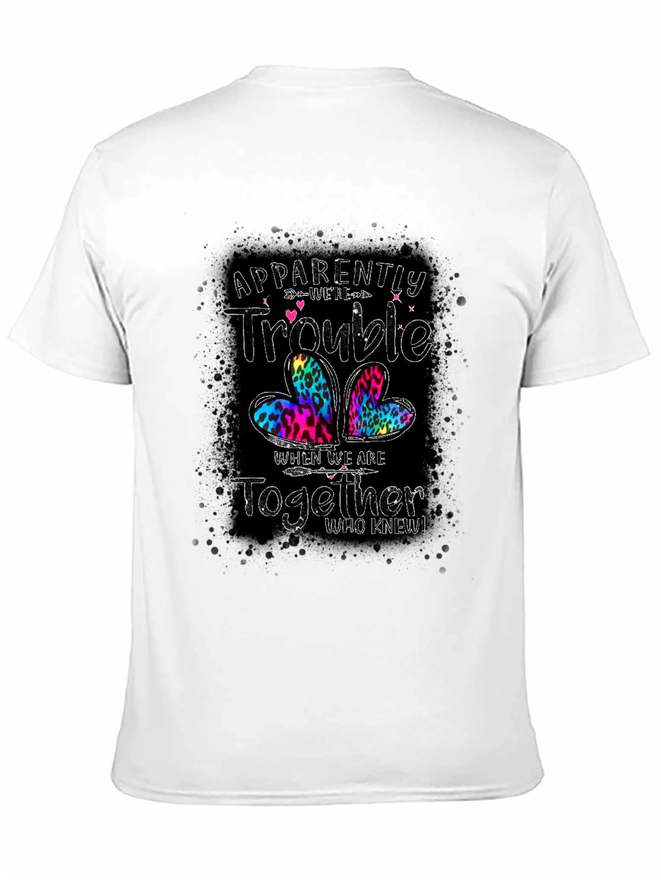 Apparently We Are Trouble Together Black T-Shirt