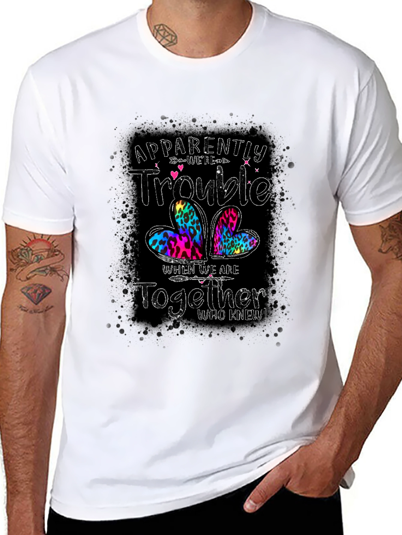 Apparently We Are Trouble Together Black T-Shirt