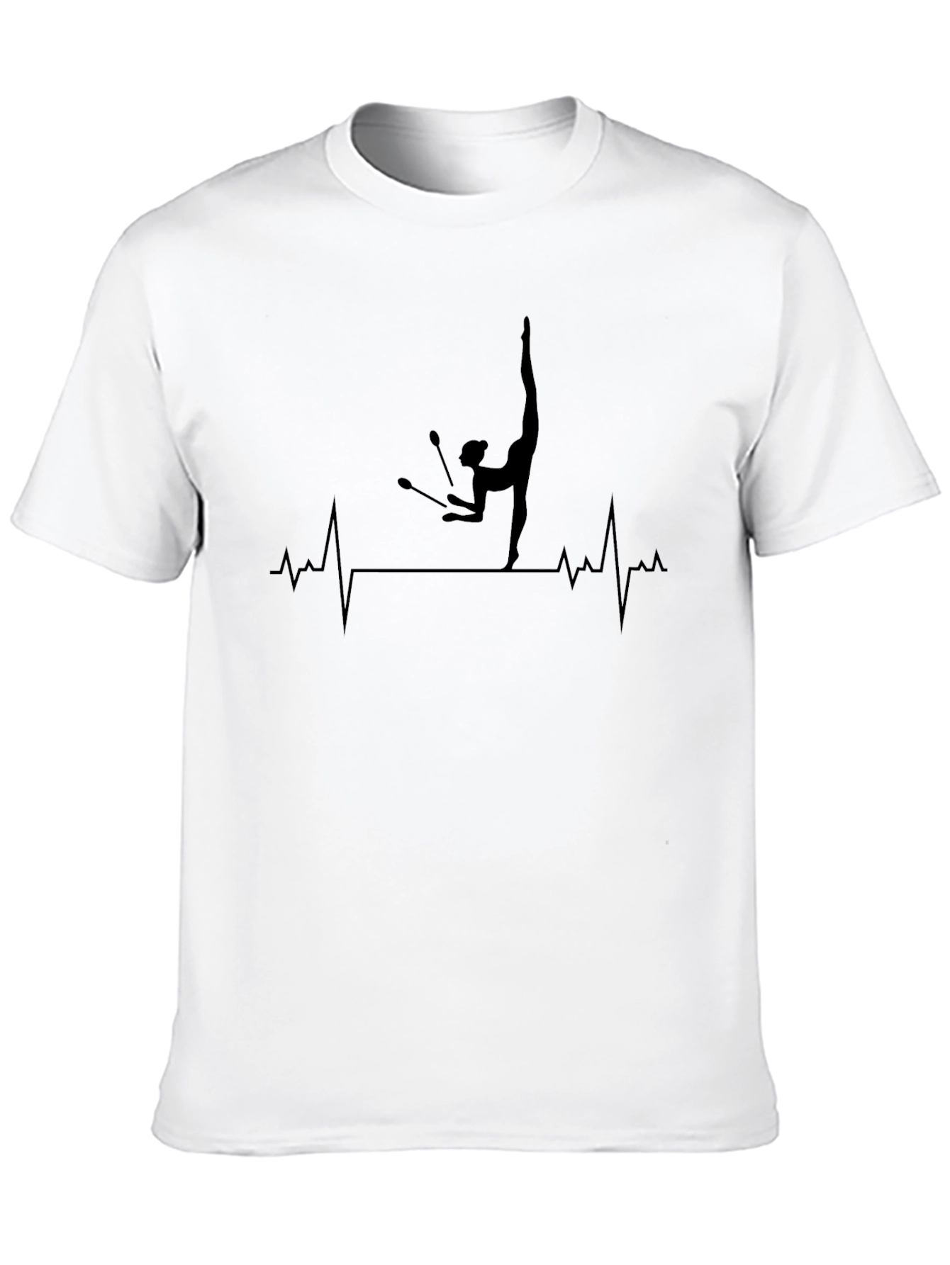 Gymnastics Heartbeat T-Shirt - Rhythmic Gymnast Tee