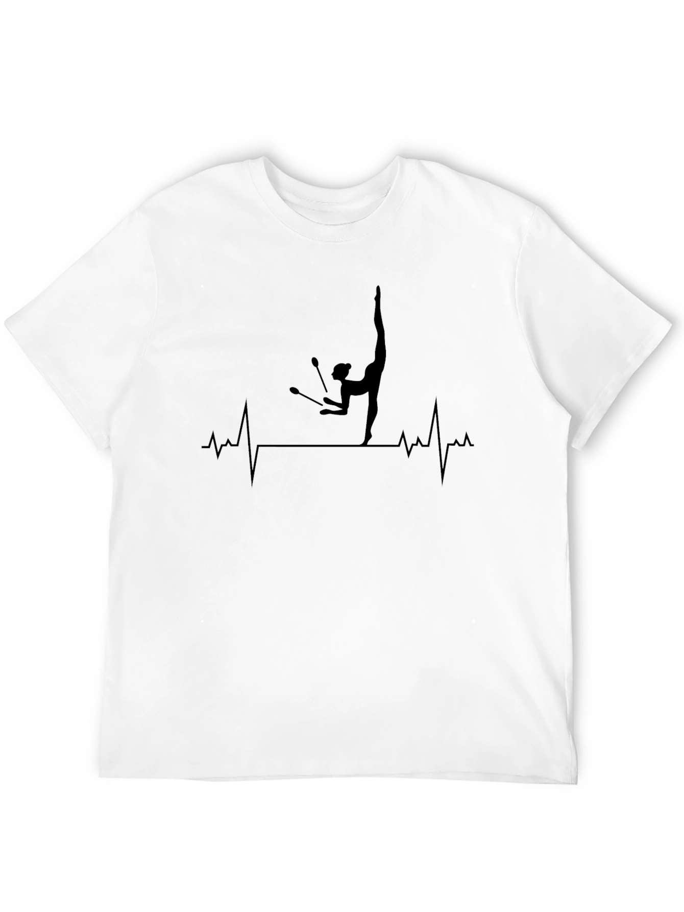 Gymnastics Heartbeat T-Shirt - Rhythmic Gymnast Tee