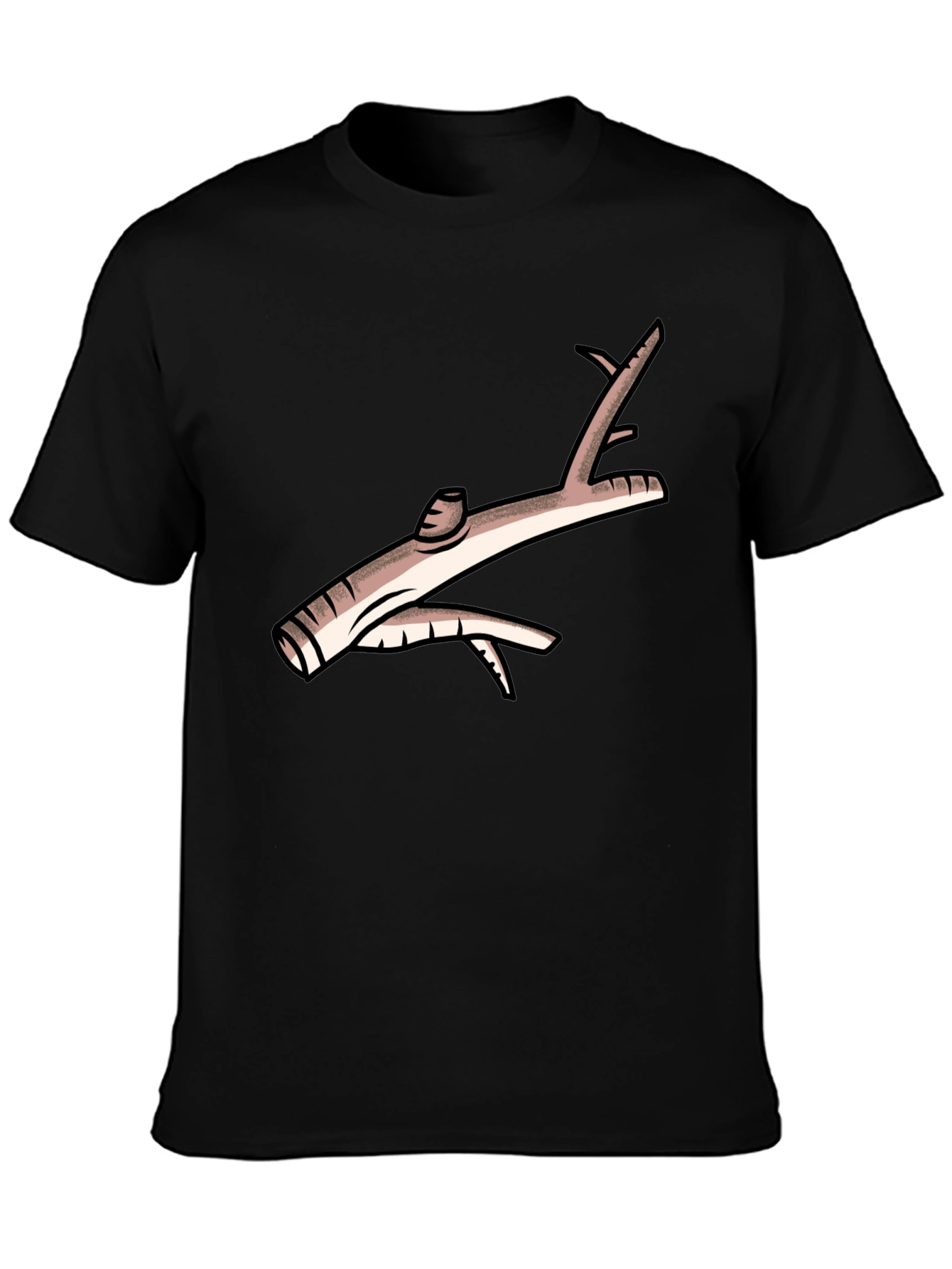 Novelty Branch Graphic Black T-Shirt