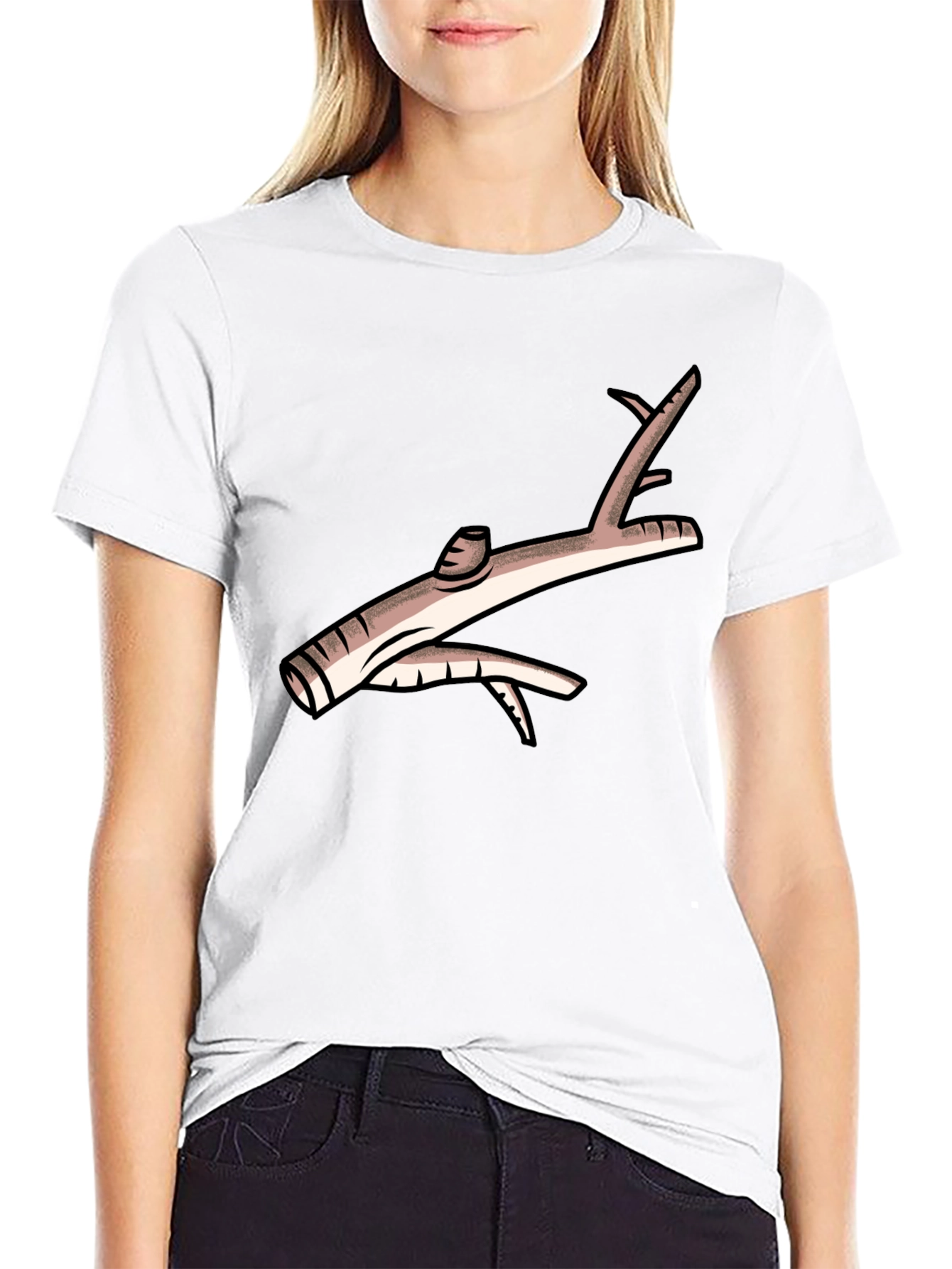 Novelty Branch Graphic Black T-Shirt