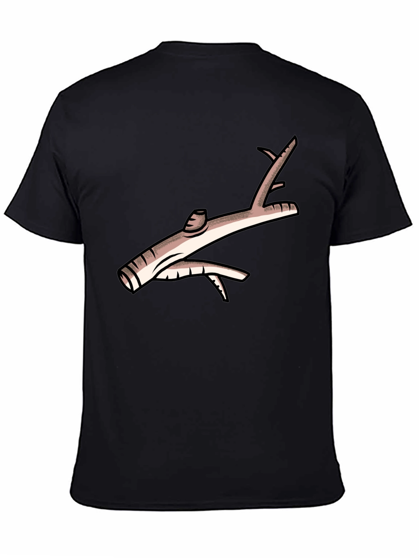 Novelty Branch Graphic Black T-Shirt