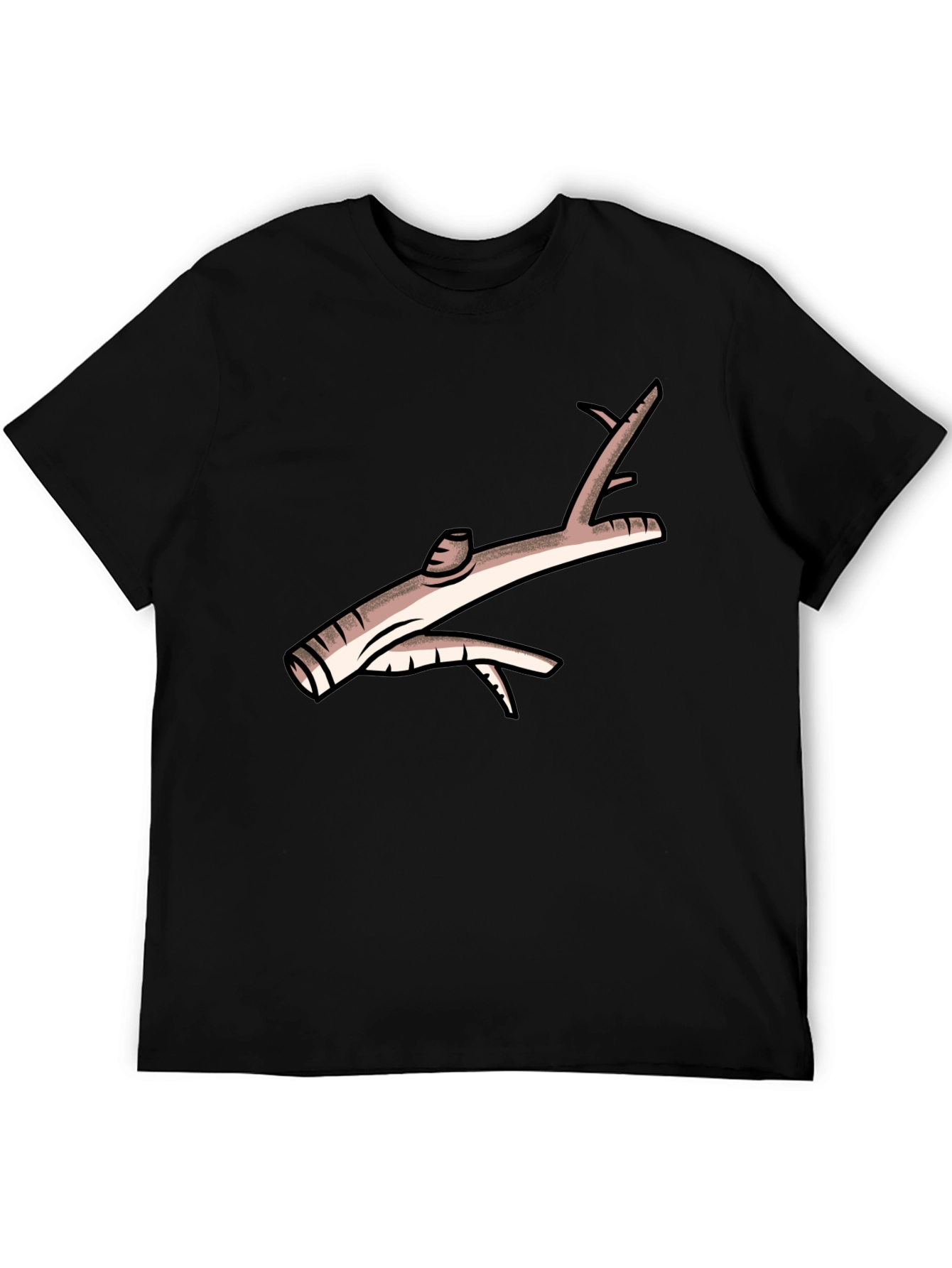 Novelty Branch Graphic Black T-Shirt