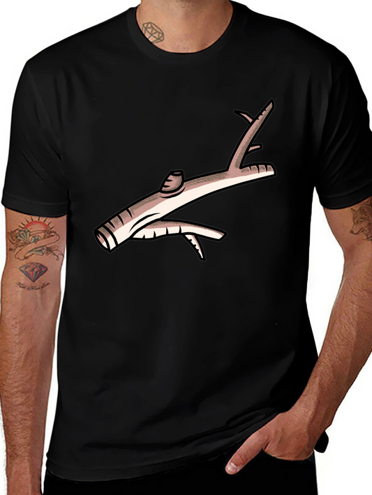 Novelty Branch Graphic Black T-Shirt