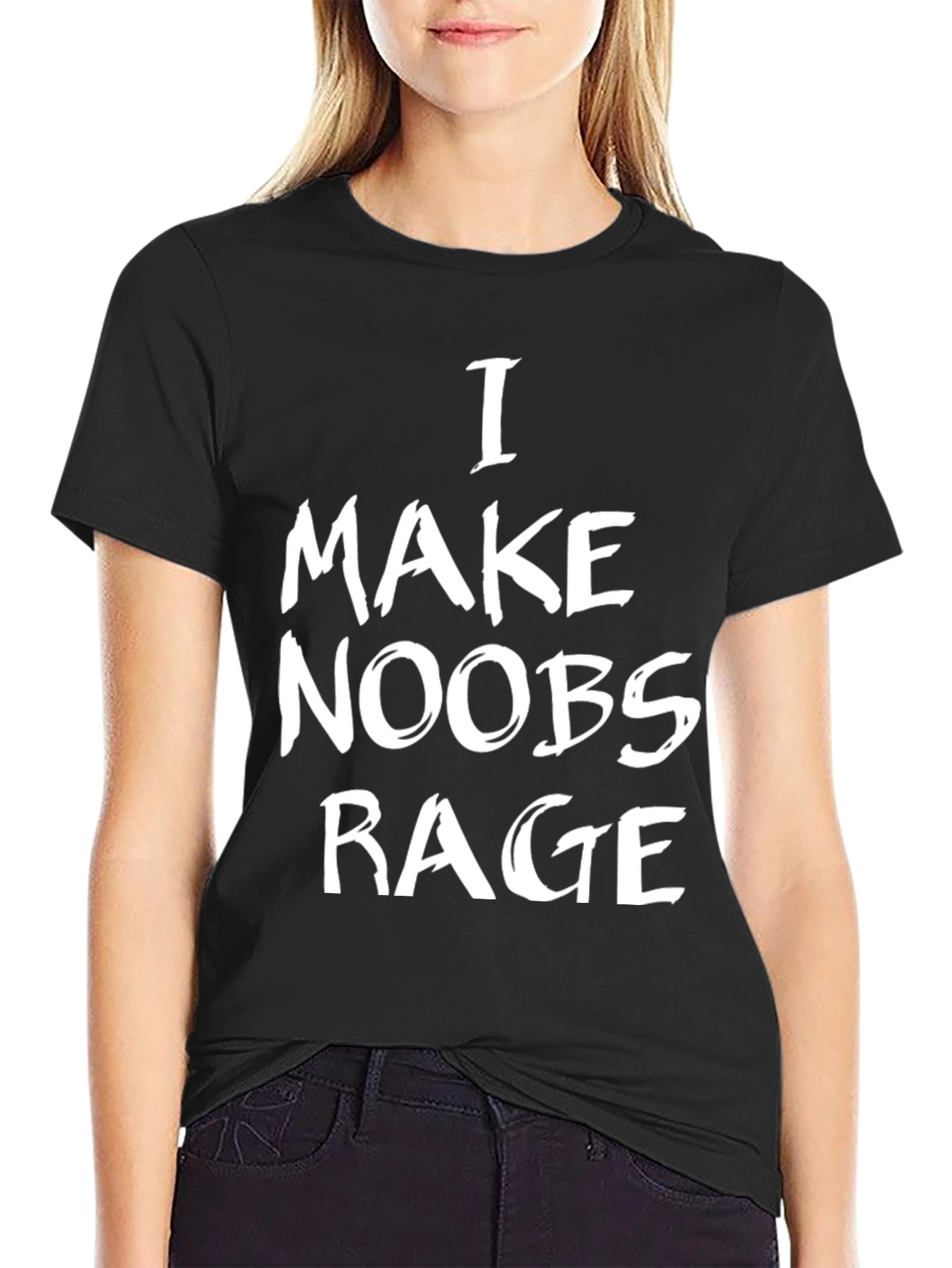 I Make Noobs Rage Black T-Shirt - Gamer Gift
