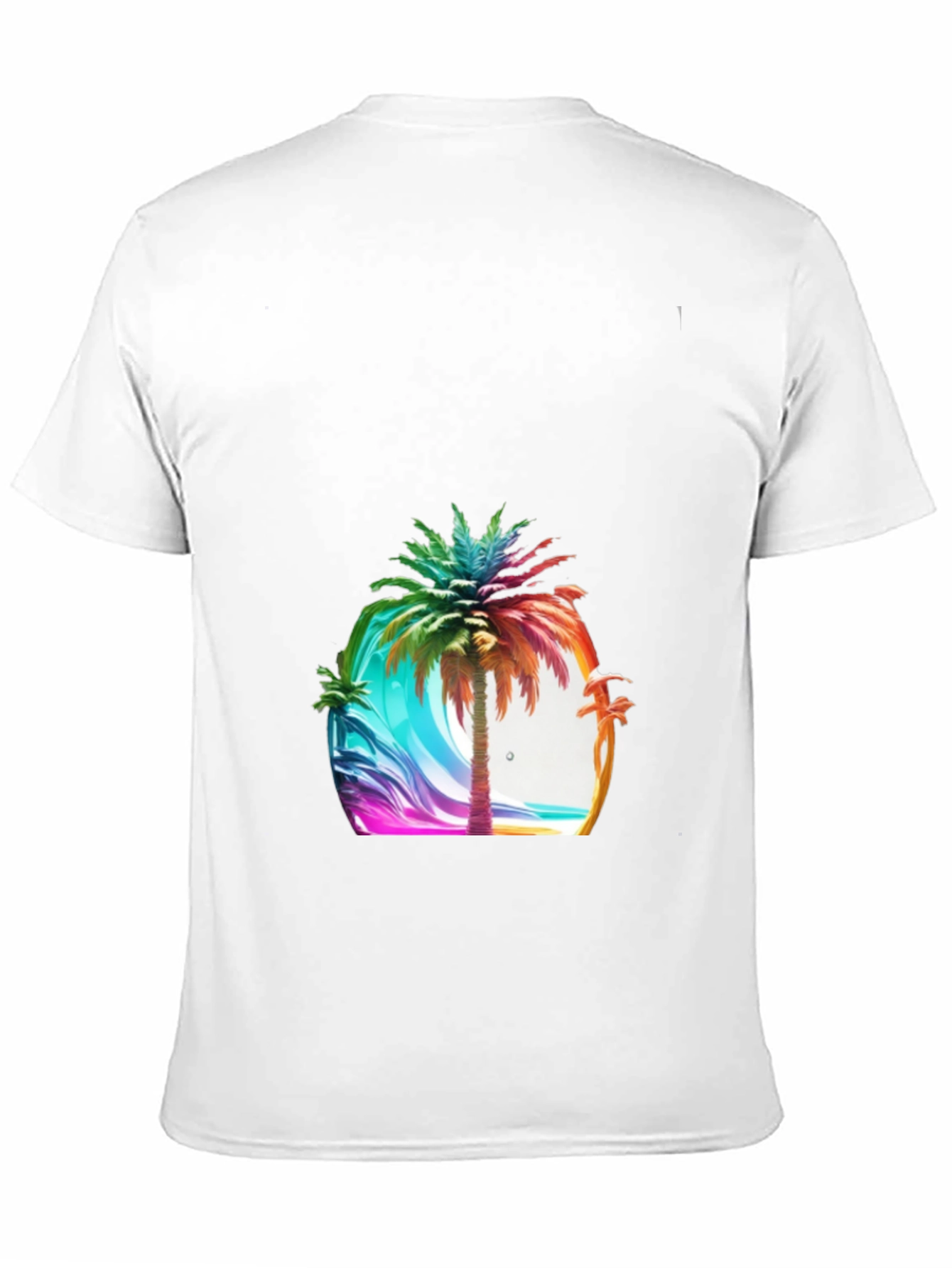 Vibrant Palm Tree Graphic Tee - Island Vibes