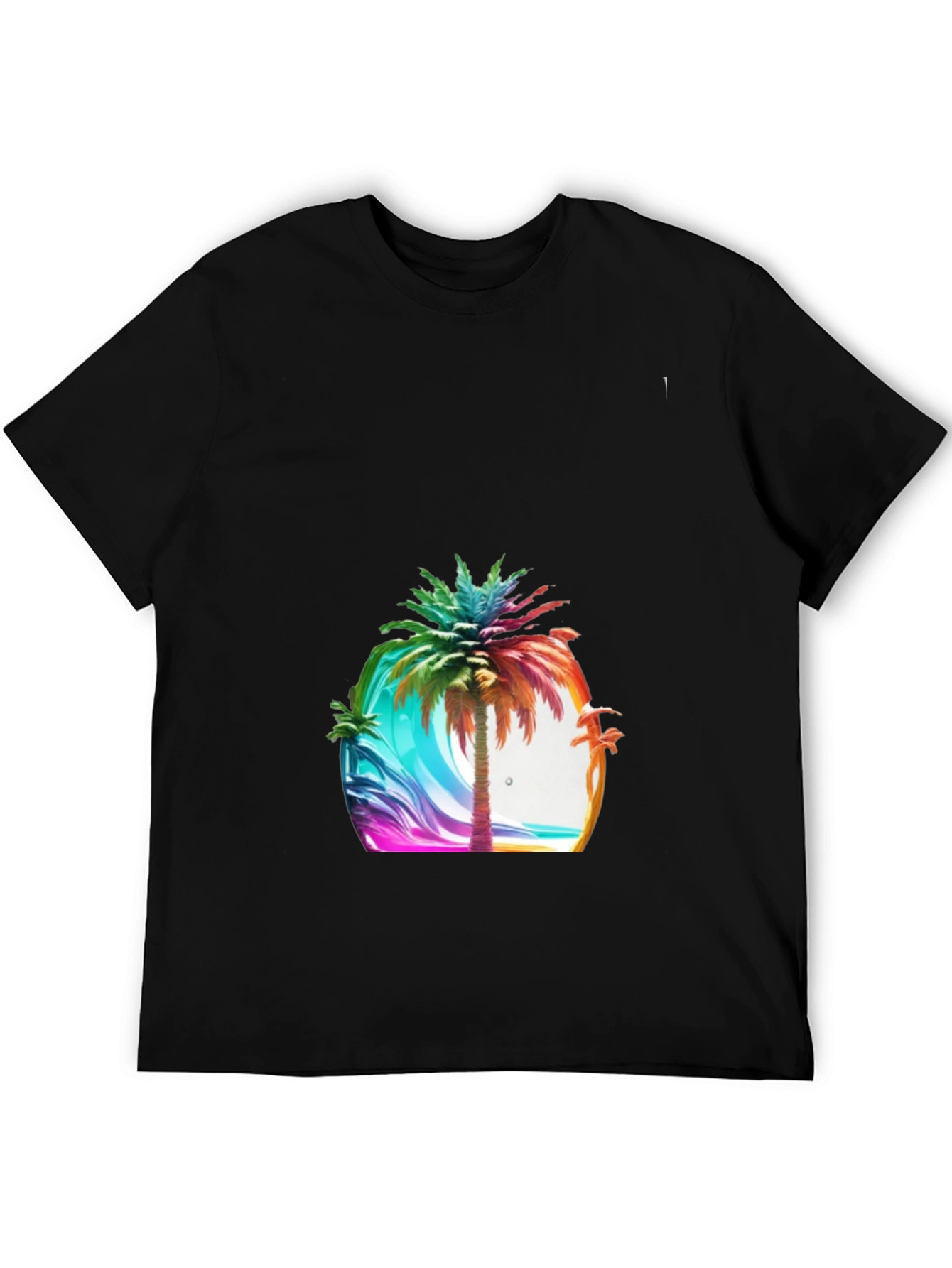 Vibrant Palm Tree Graphic Tee - Island Vibes