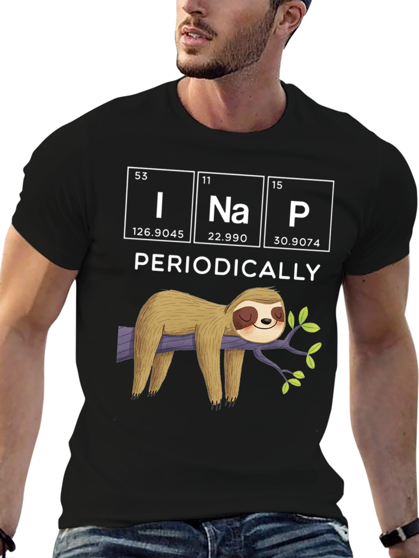 Periodically Inap Sloth T-Shirt Funny Science Tee