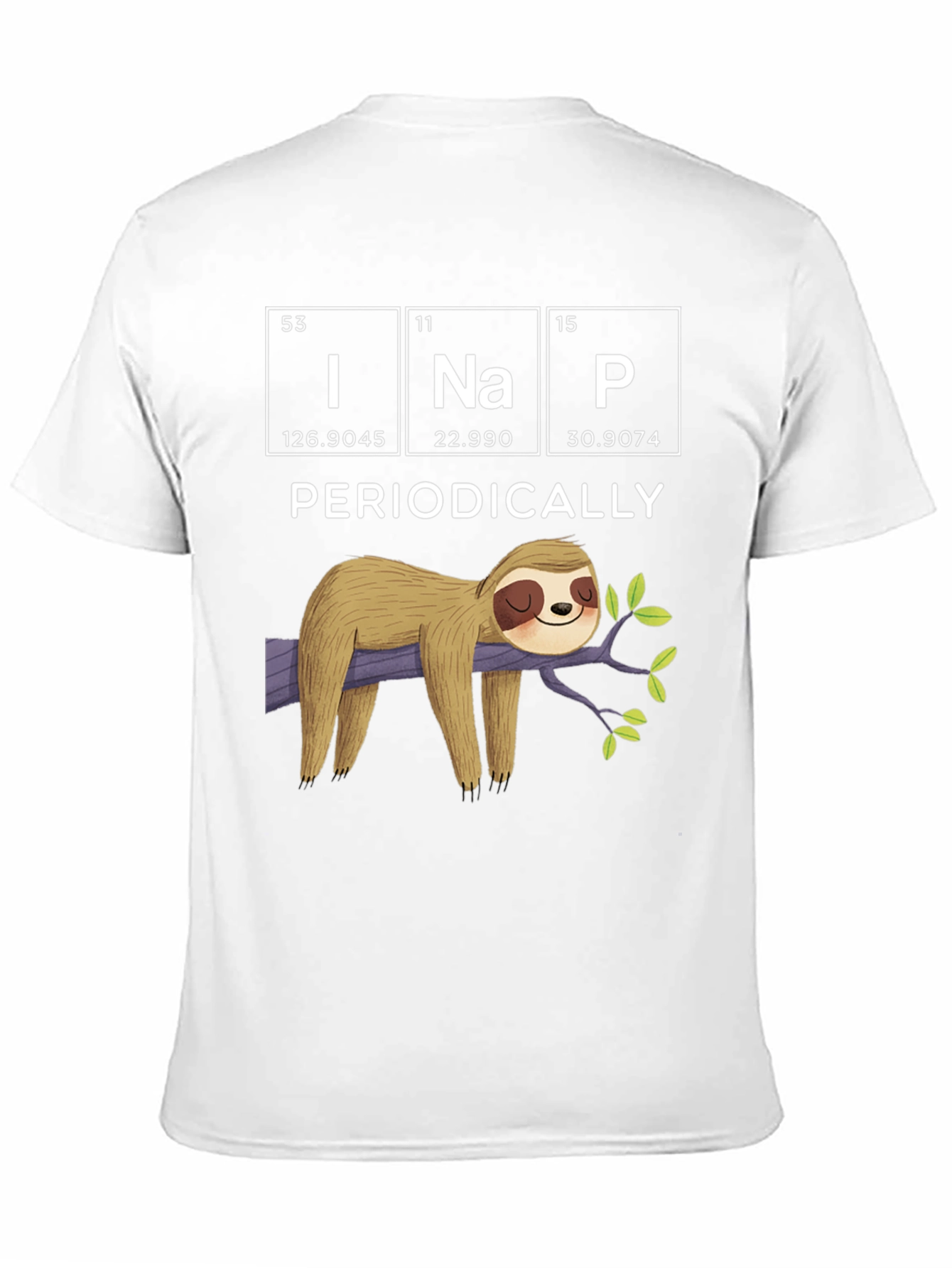 Periodically Inap Sloth T-Shirt Funny Science Tee