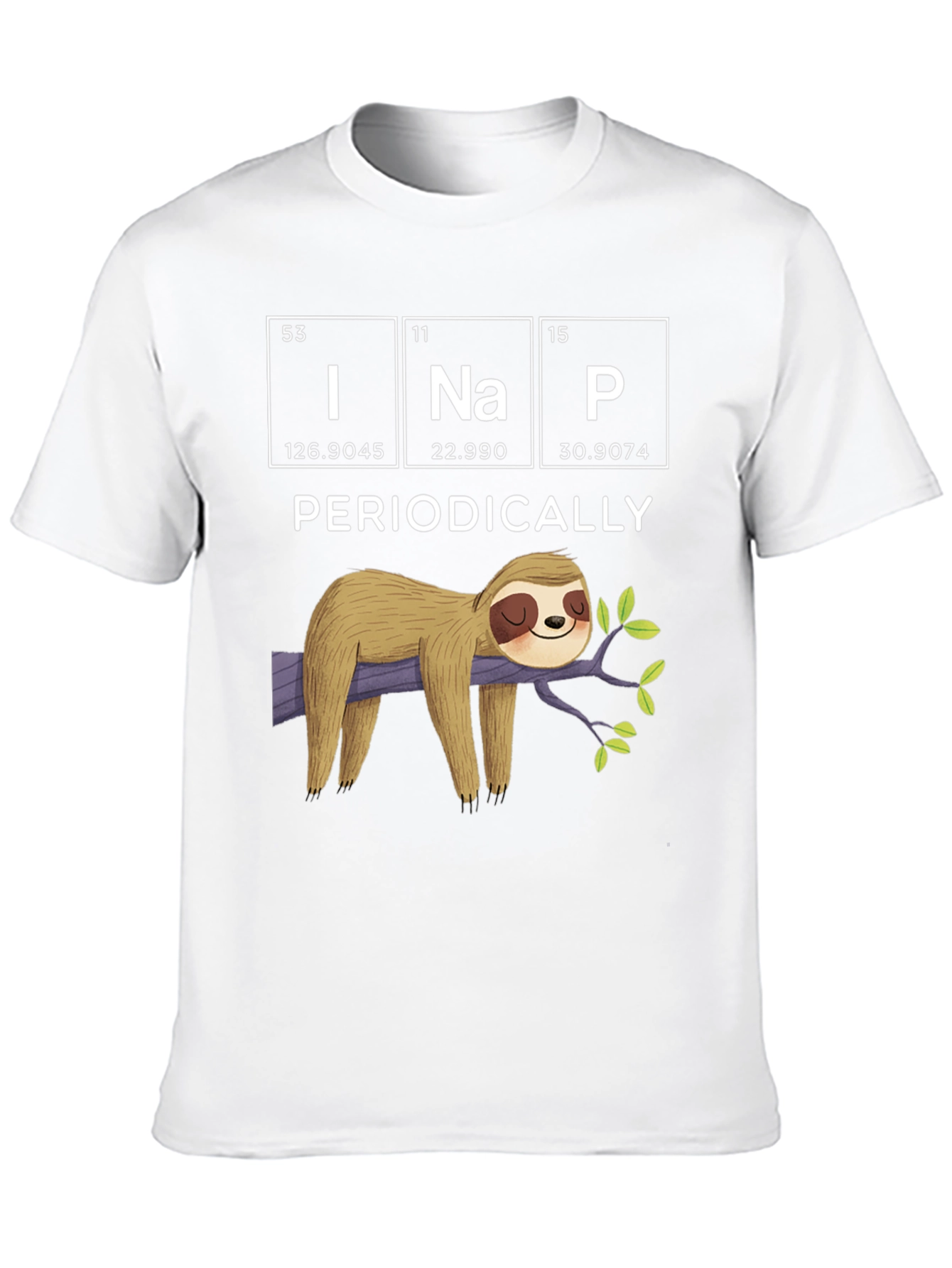 Periodically Inap Sloth T-Shirt Funny Science Tee