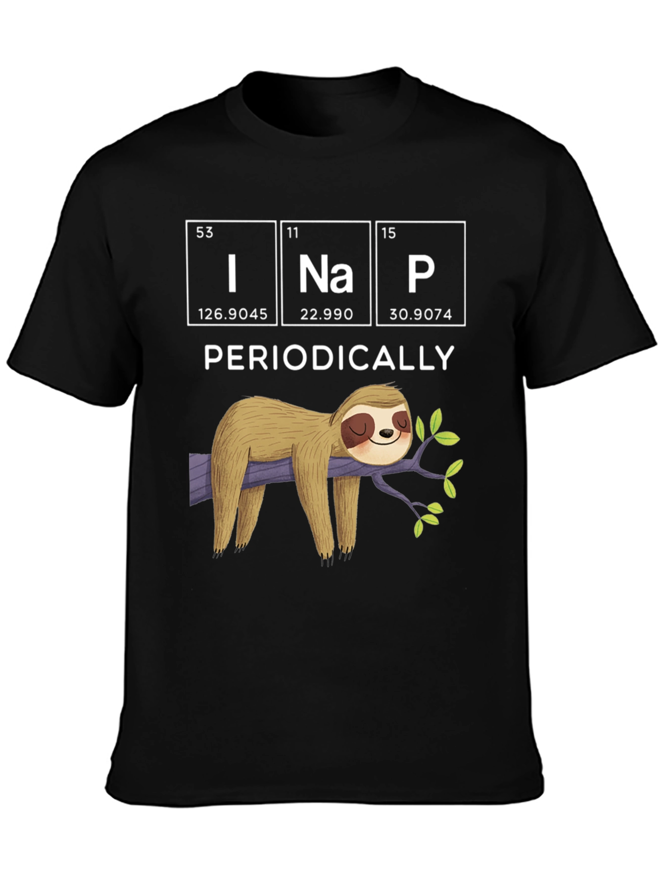 Periodically Inap Sloth T-Shirt Funny Science Tee