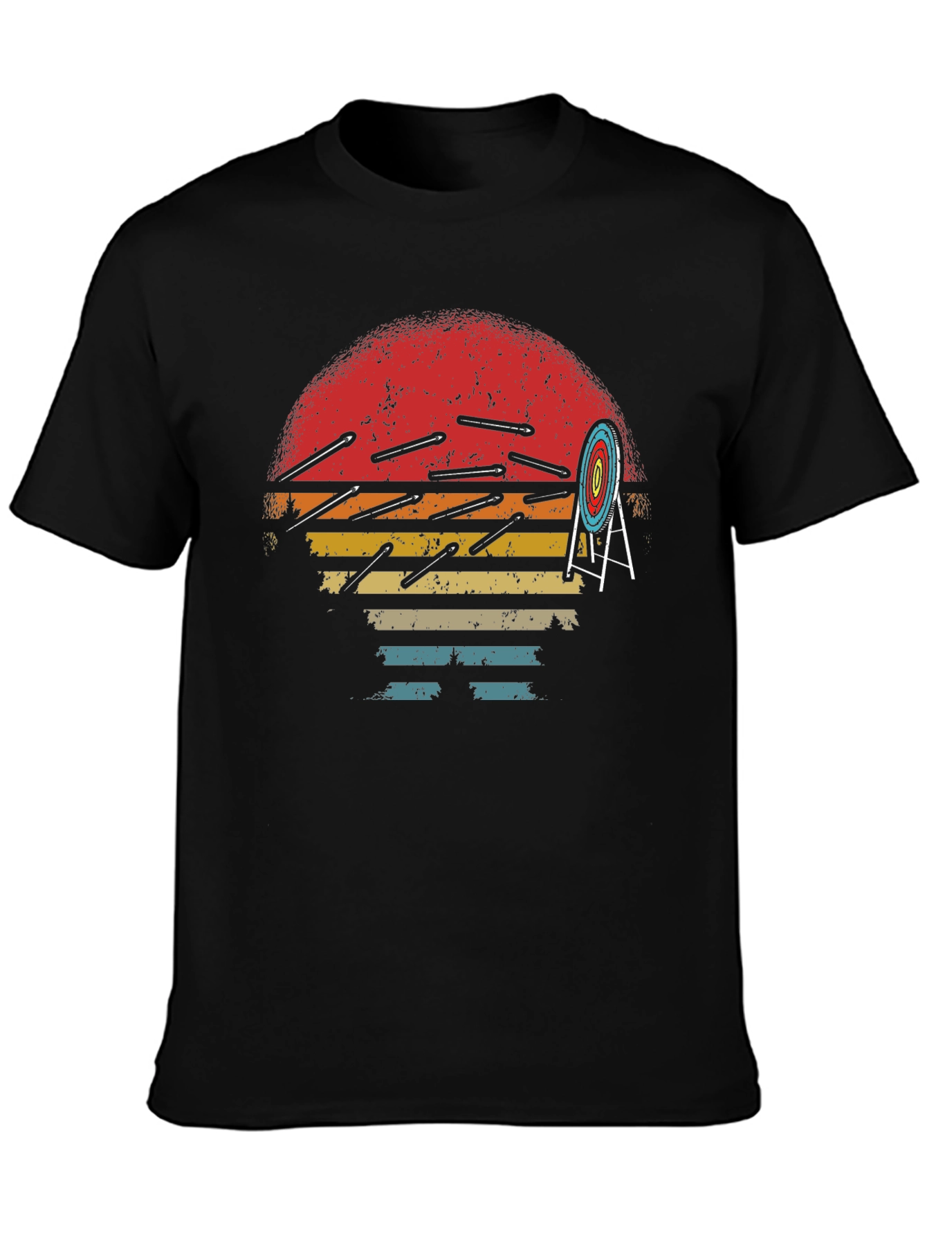 Archery Arrow Sunset Graphic T-Shirt