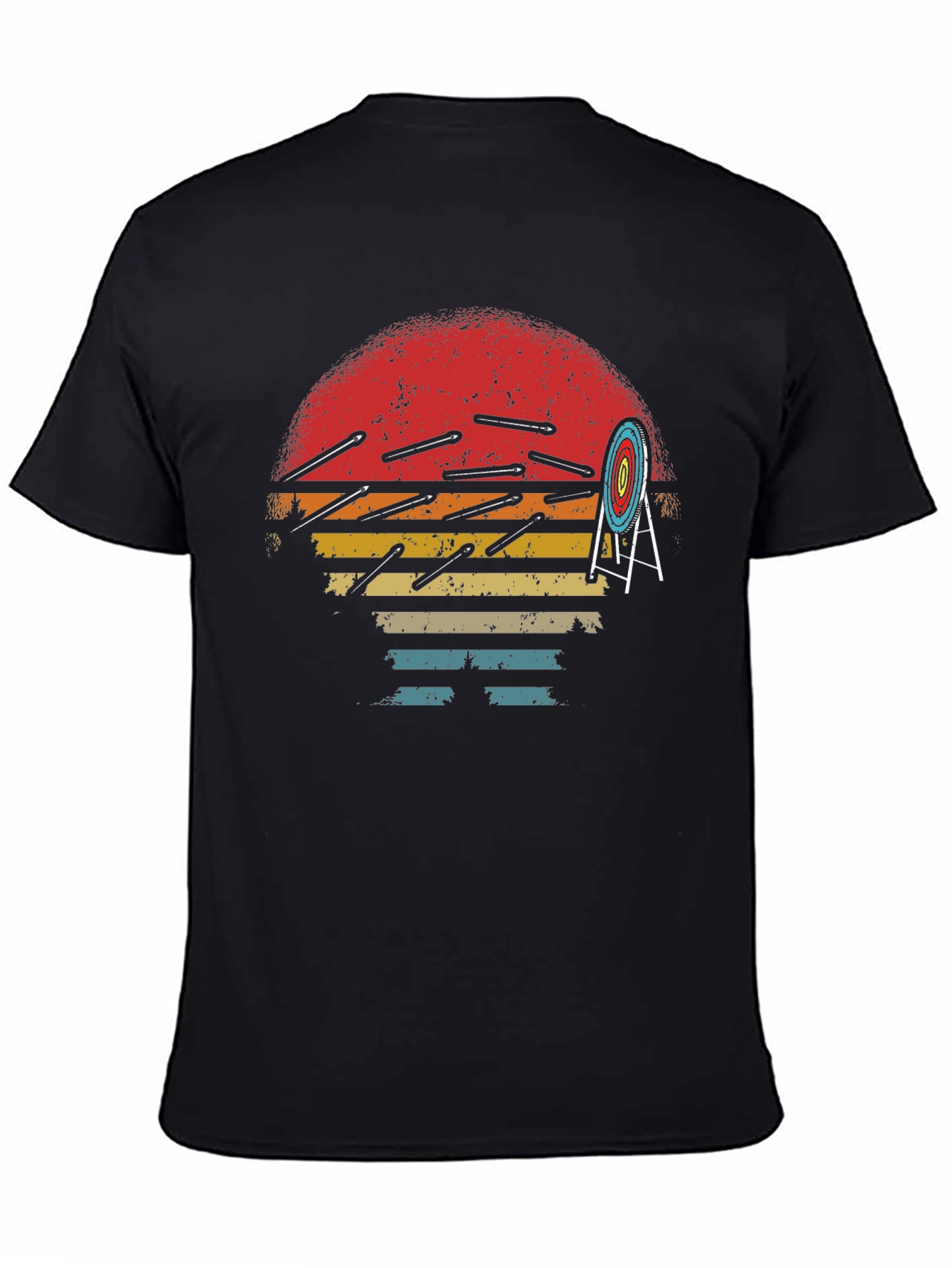 Archery Arrow Sunset Graphic T-Shirt