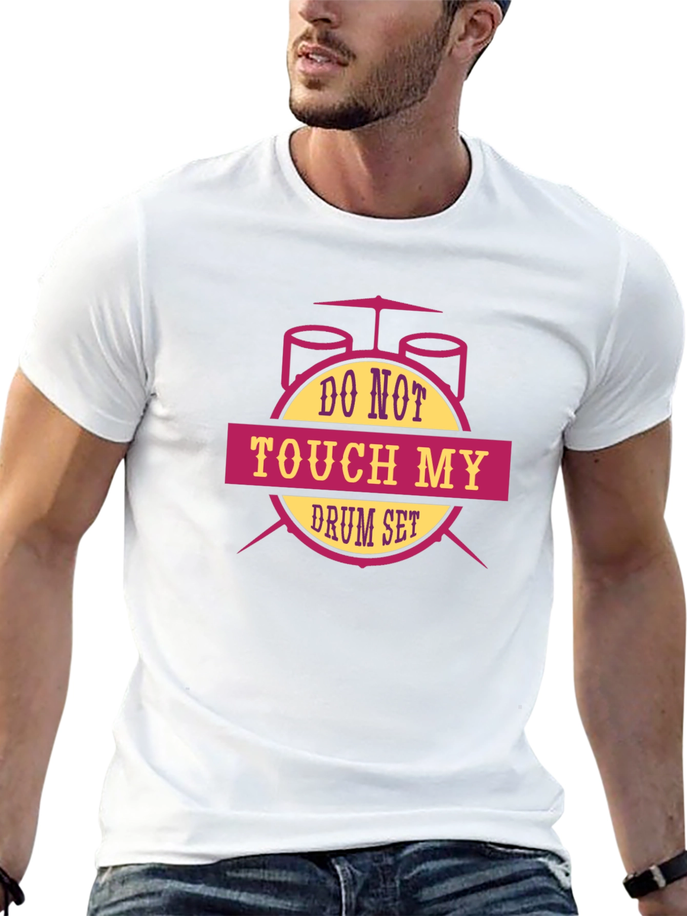 Do Not Touch My Drum Set T-Shirt - Black