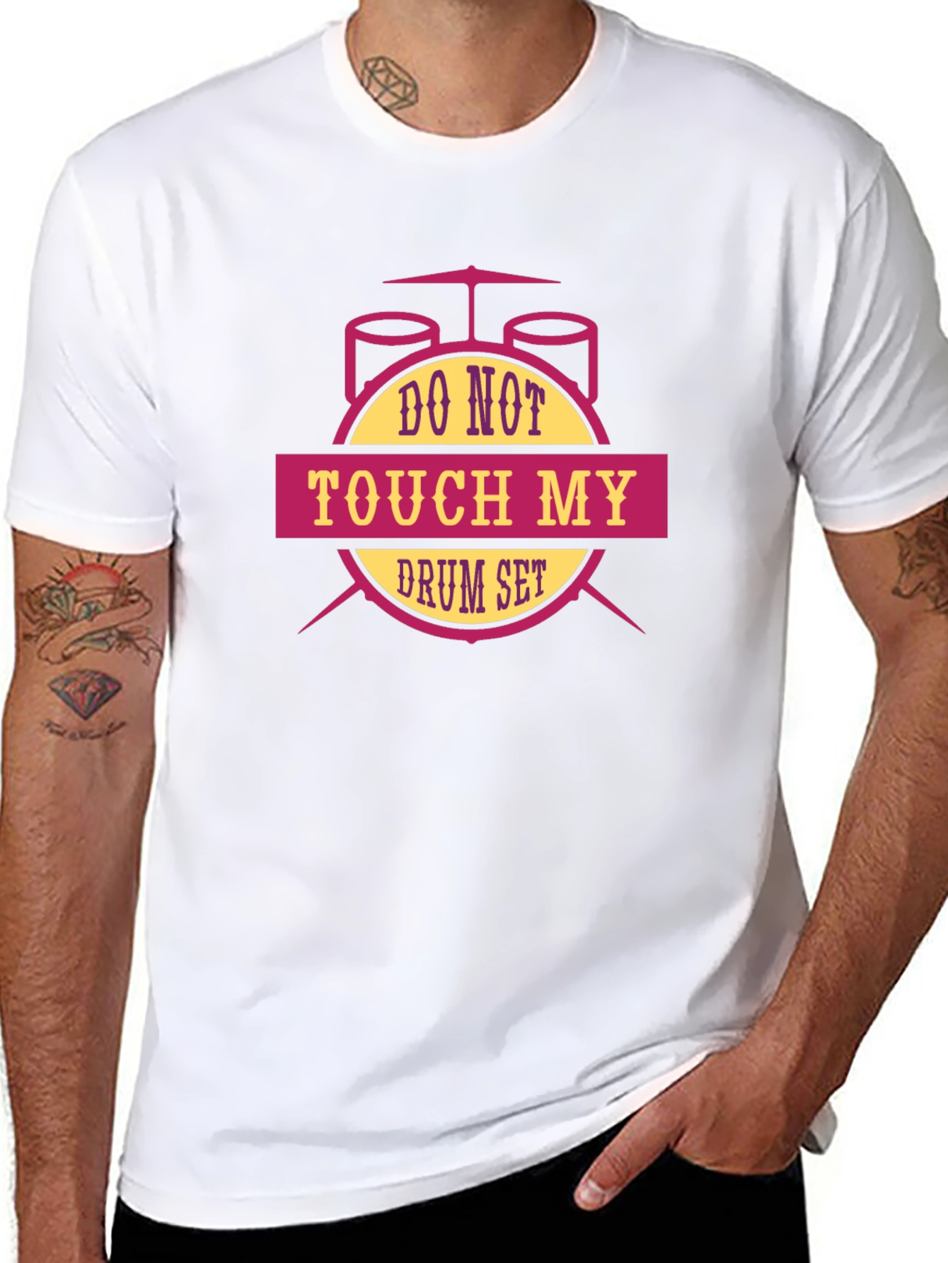 Do Not Touch My Drum Set T-Shirt - Black