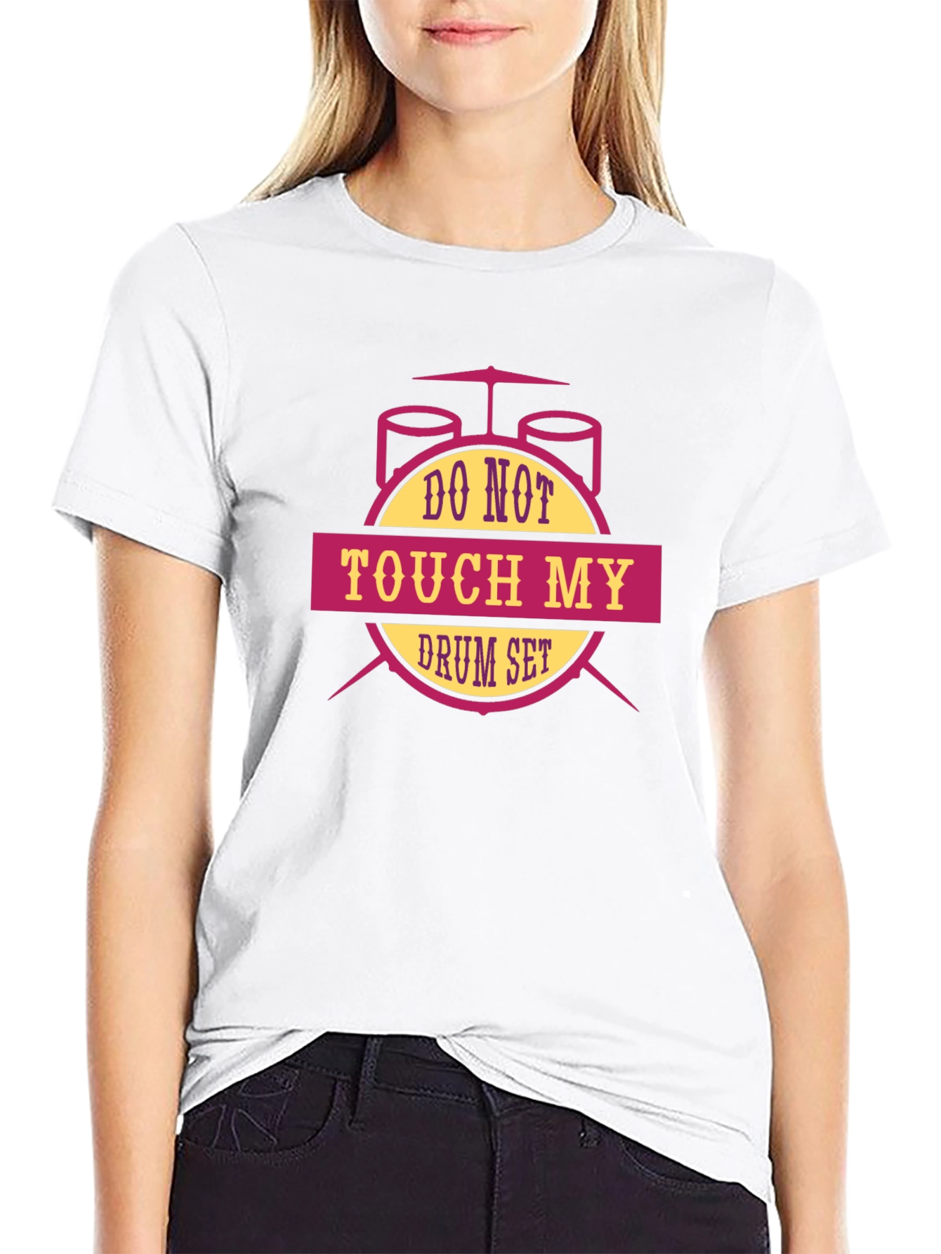 Do Not Touch My Drum Set T-Shirt - Black