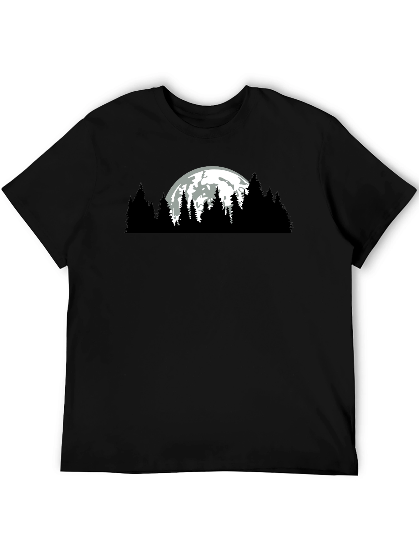 Nature Moon Graphic Tee - Black