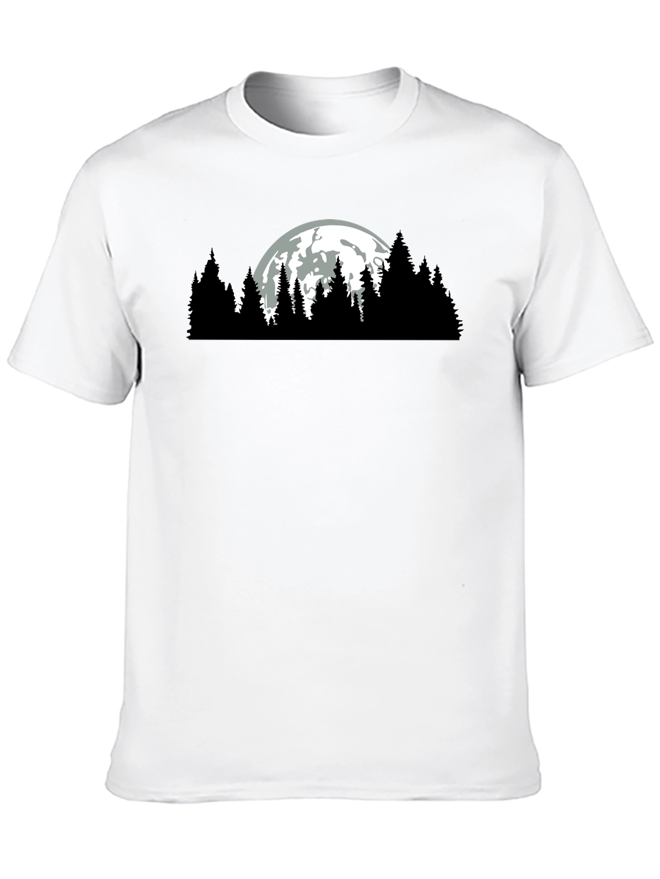 Nature Moon Graphic Tee - Black
