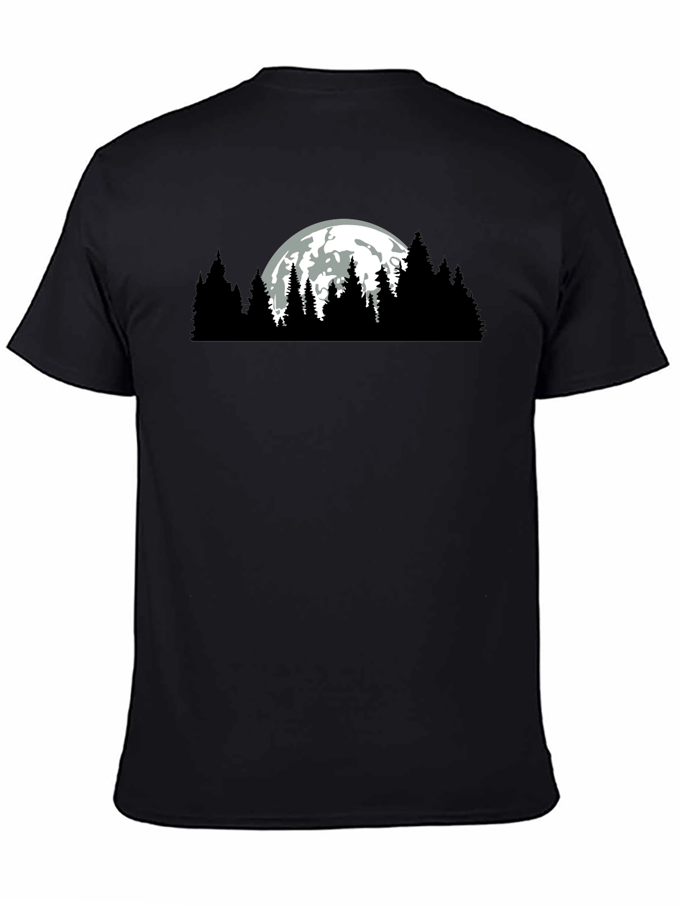 Nature Moon Graphic Tee - Black