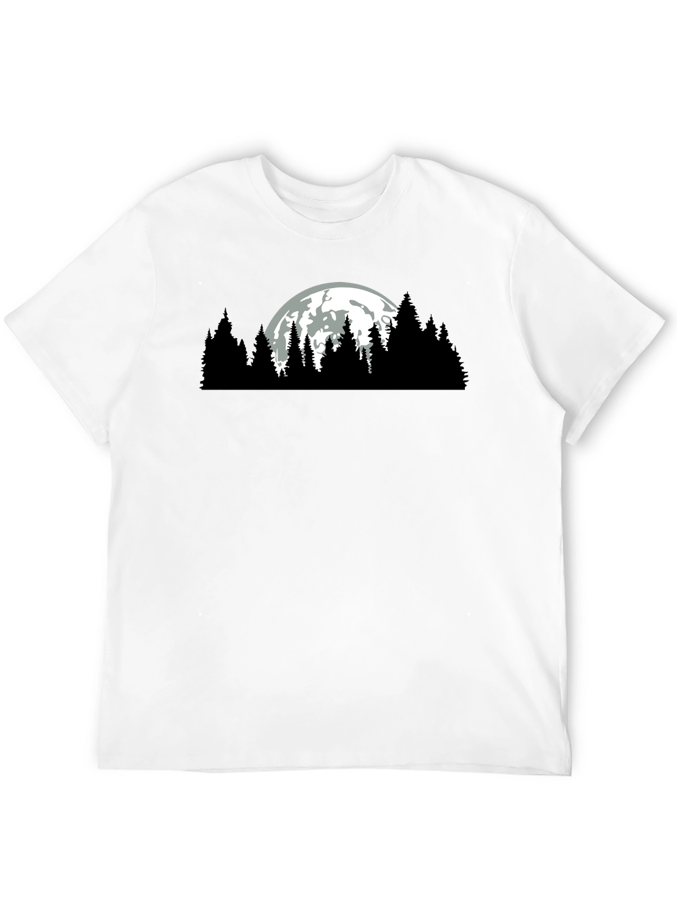 Nature Moon Graphic Tee - Black