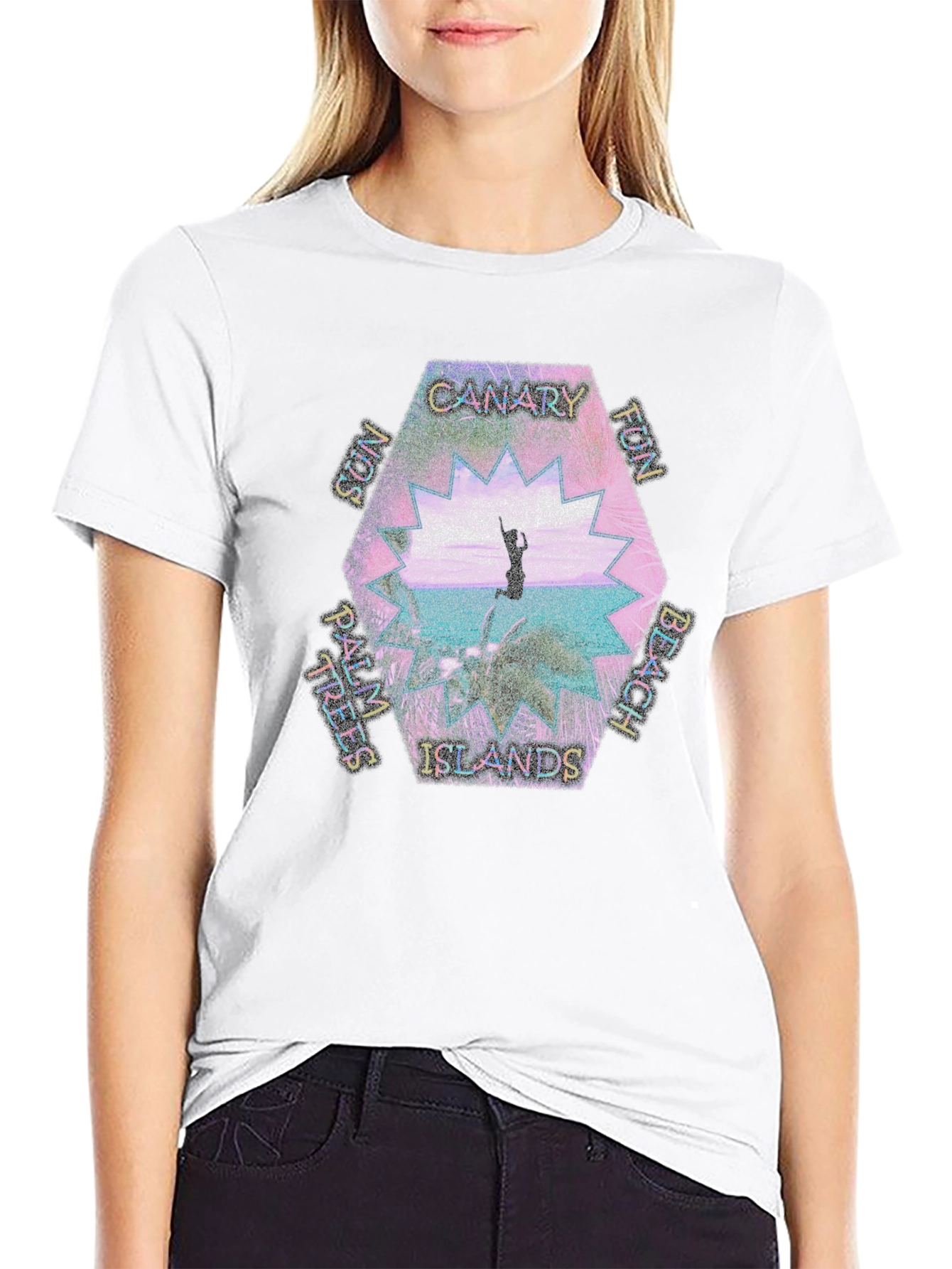 Canary Islands Beach Graphic Tee - Tropical Fun