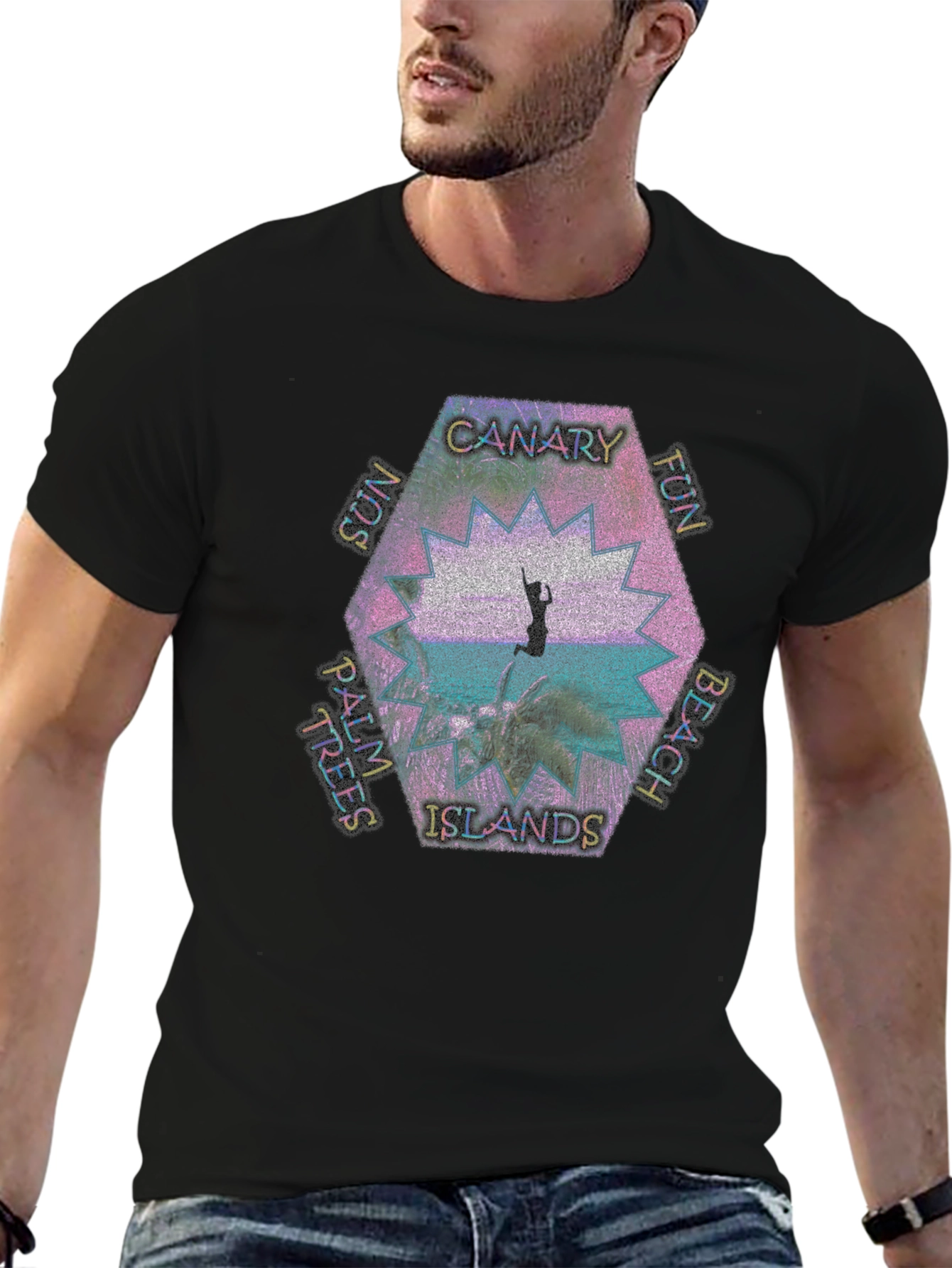 Canary Islands Beach Graphic Tee - Tropical Fun