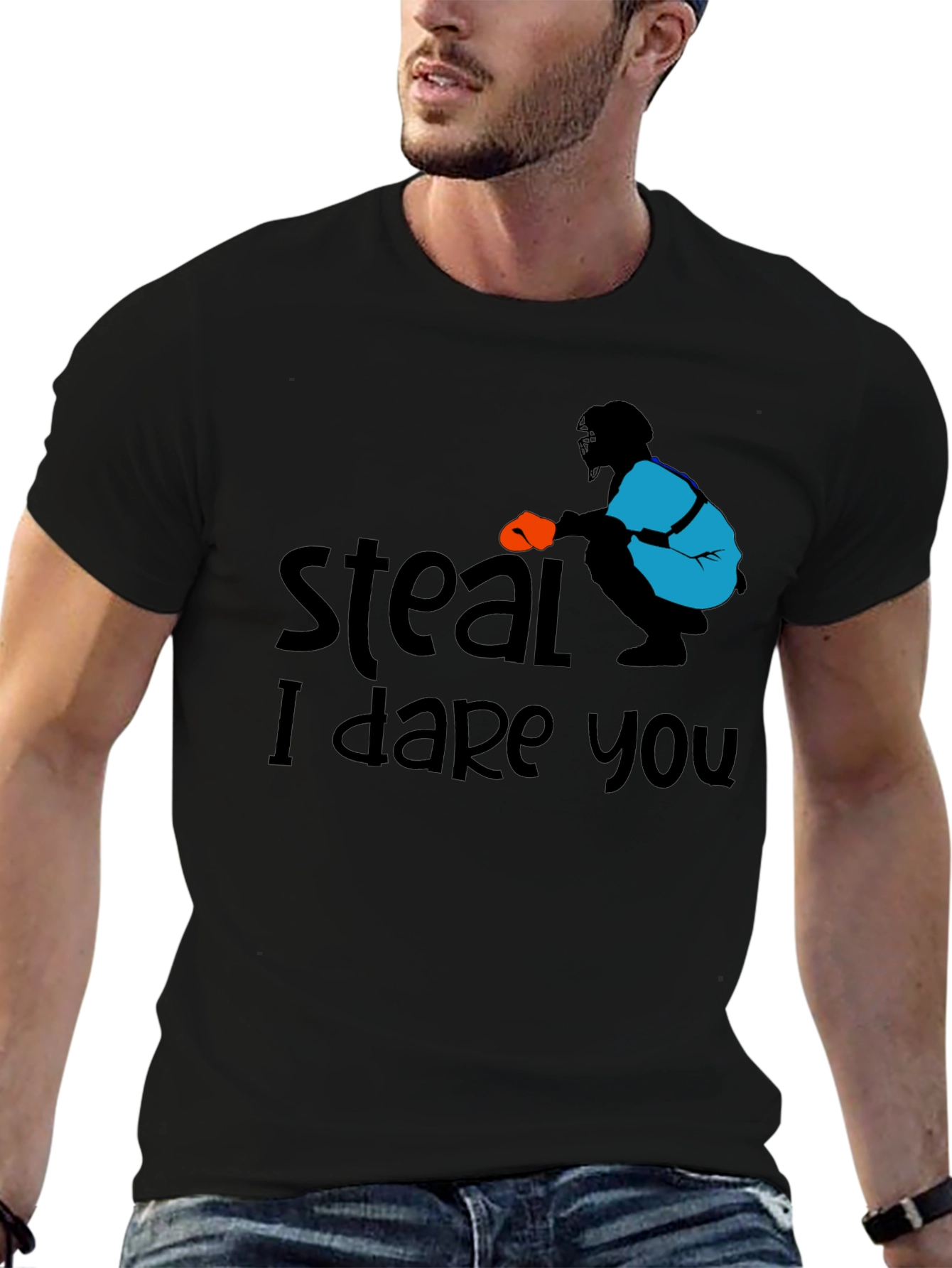 Steal I Dare You Baseball T-Shirt