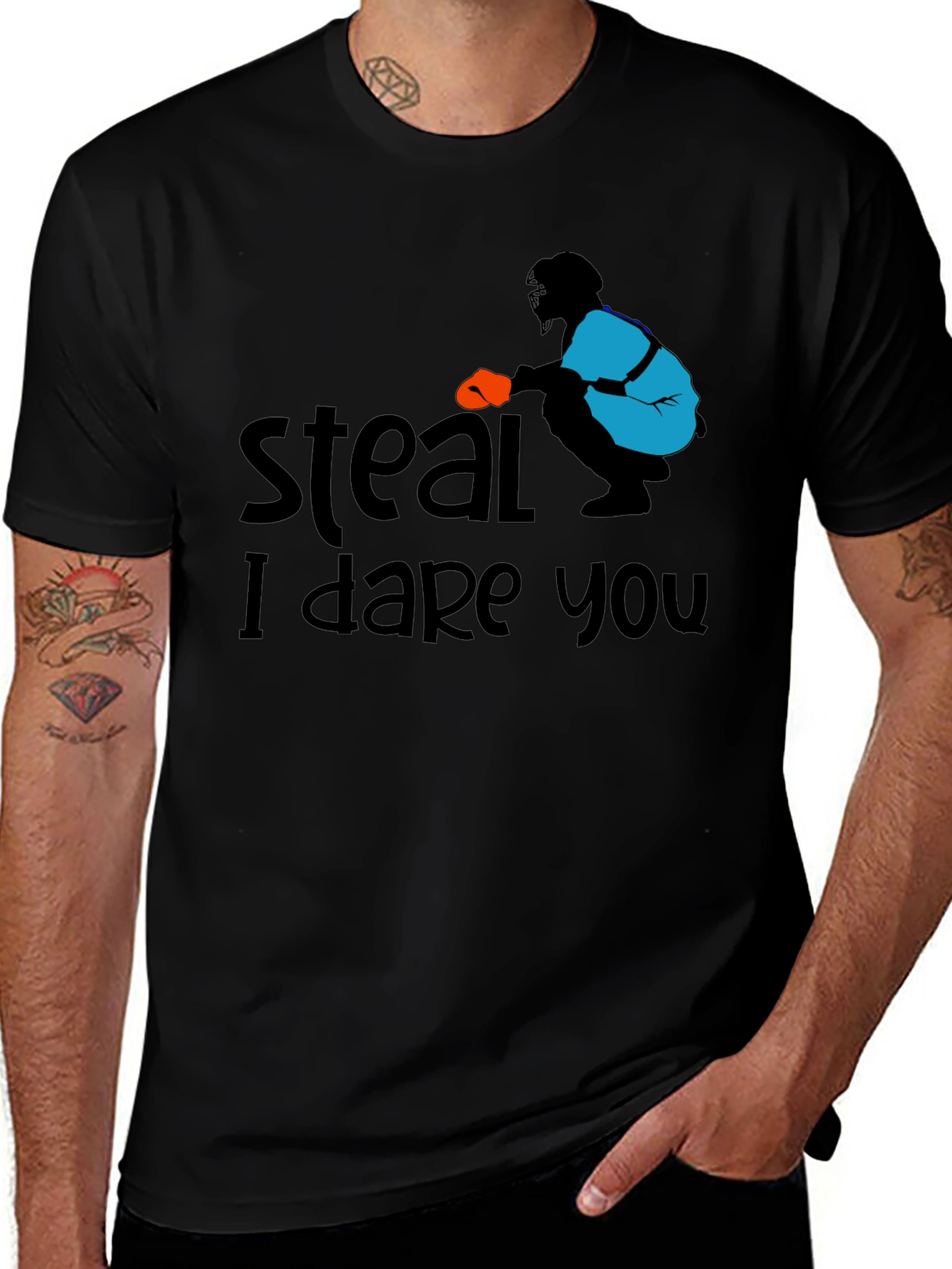 Steal I Dare You Baseball T-Shirt