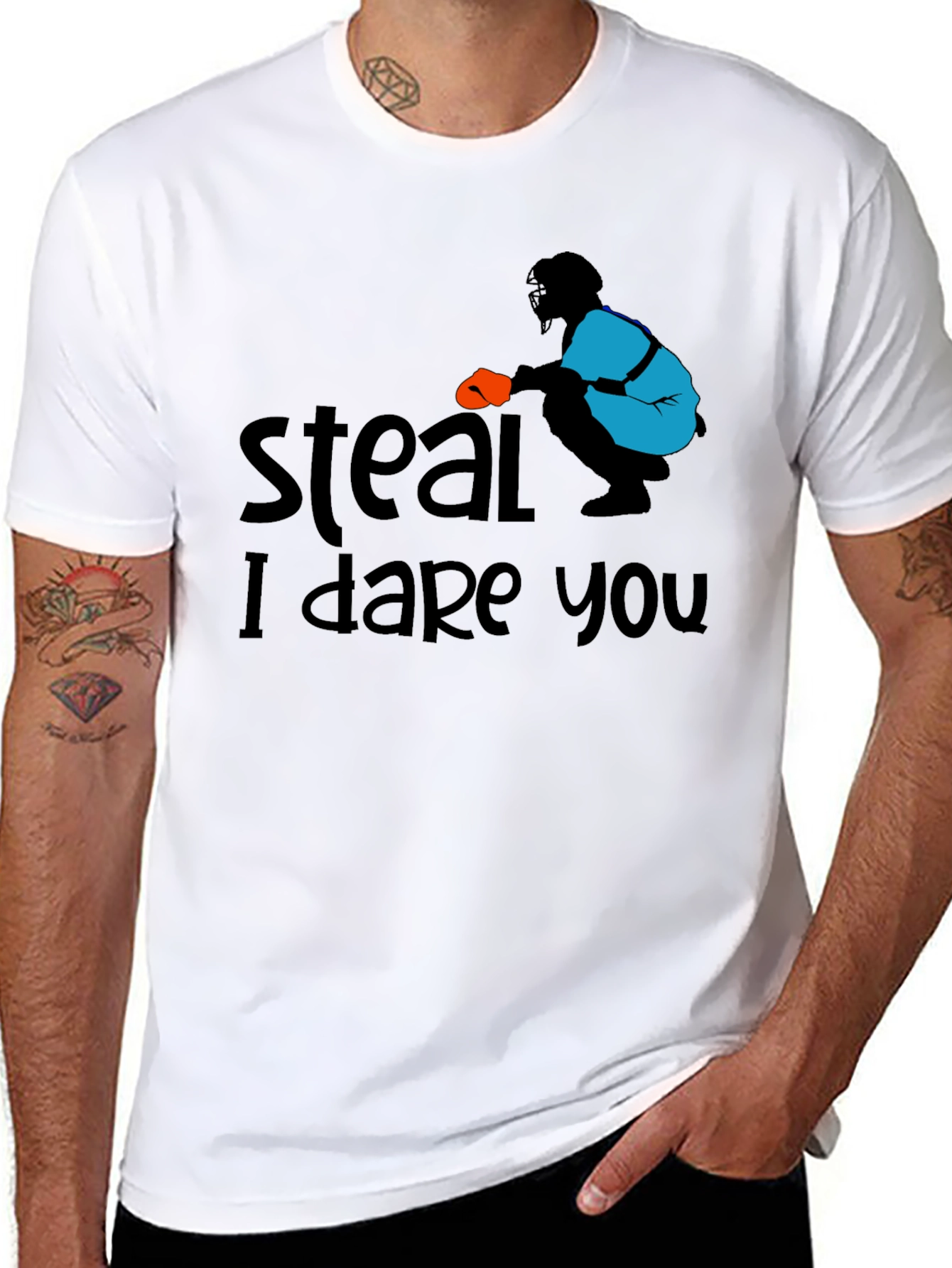Steal I Dare You Baseball T-Shirt