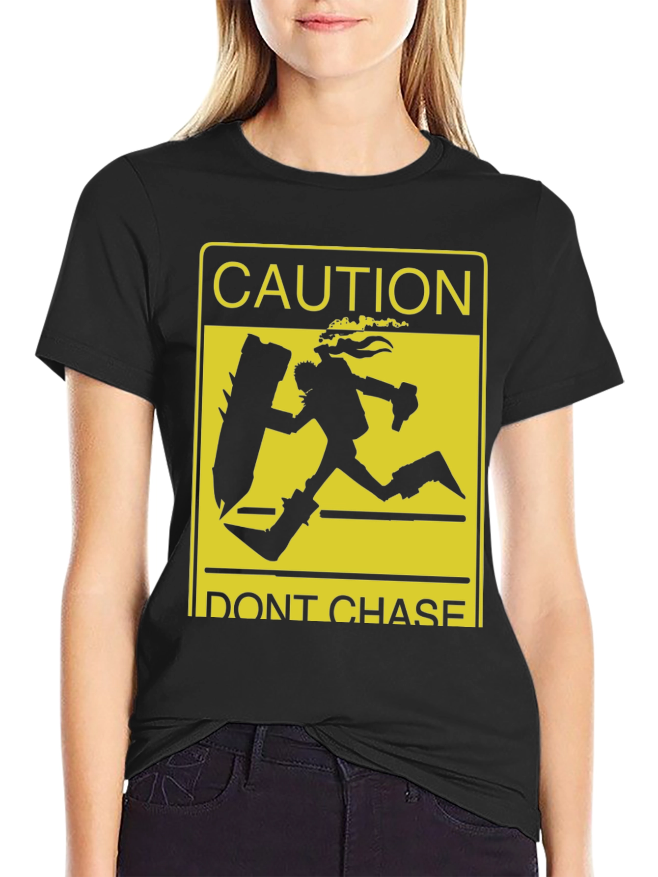 Caution Dont Chase Graphic T-Shirt