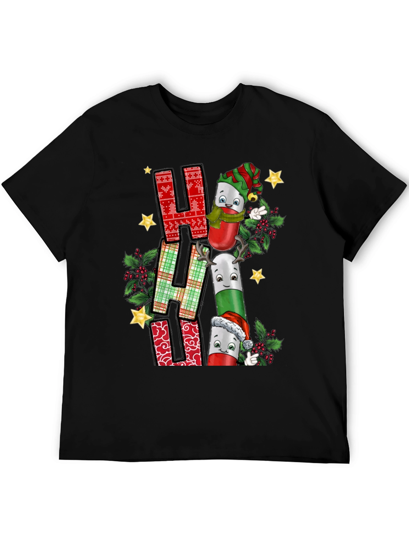 Festive HA HA HA Pills Christmas Graphic Tee