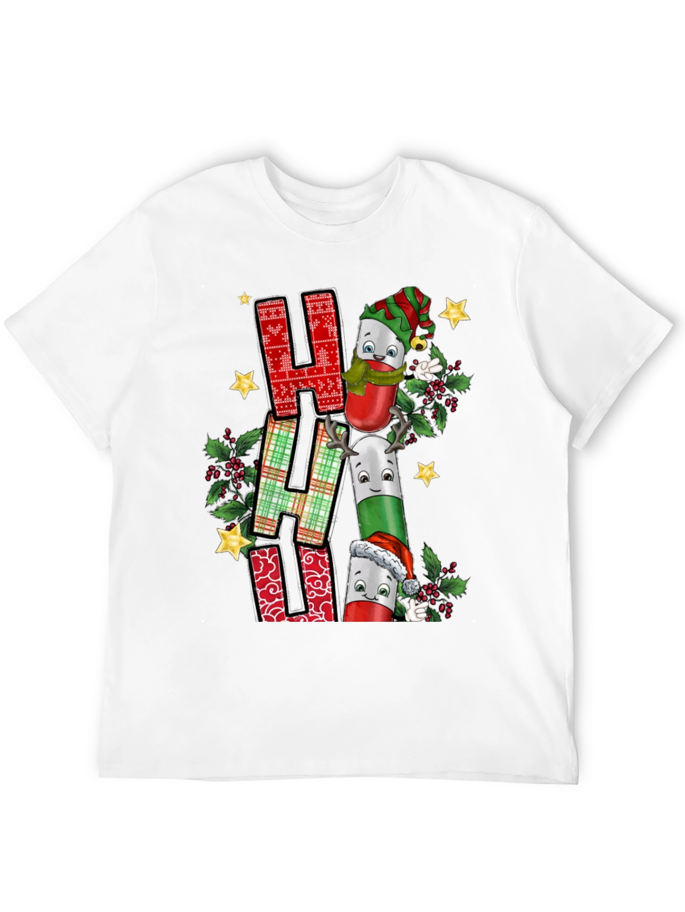 Festive HA HA HA Pills Christmas Graphic Tee