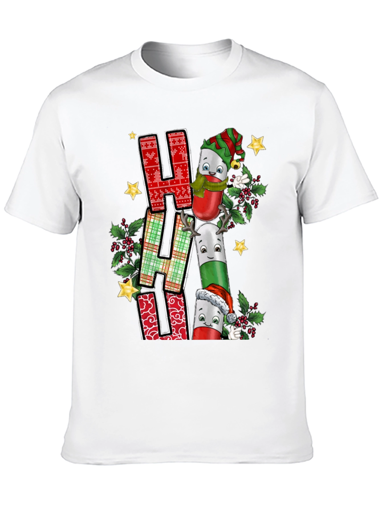Festive HA HA HA Pills Christmas Graphic Tee