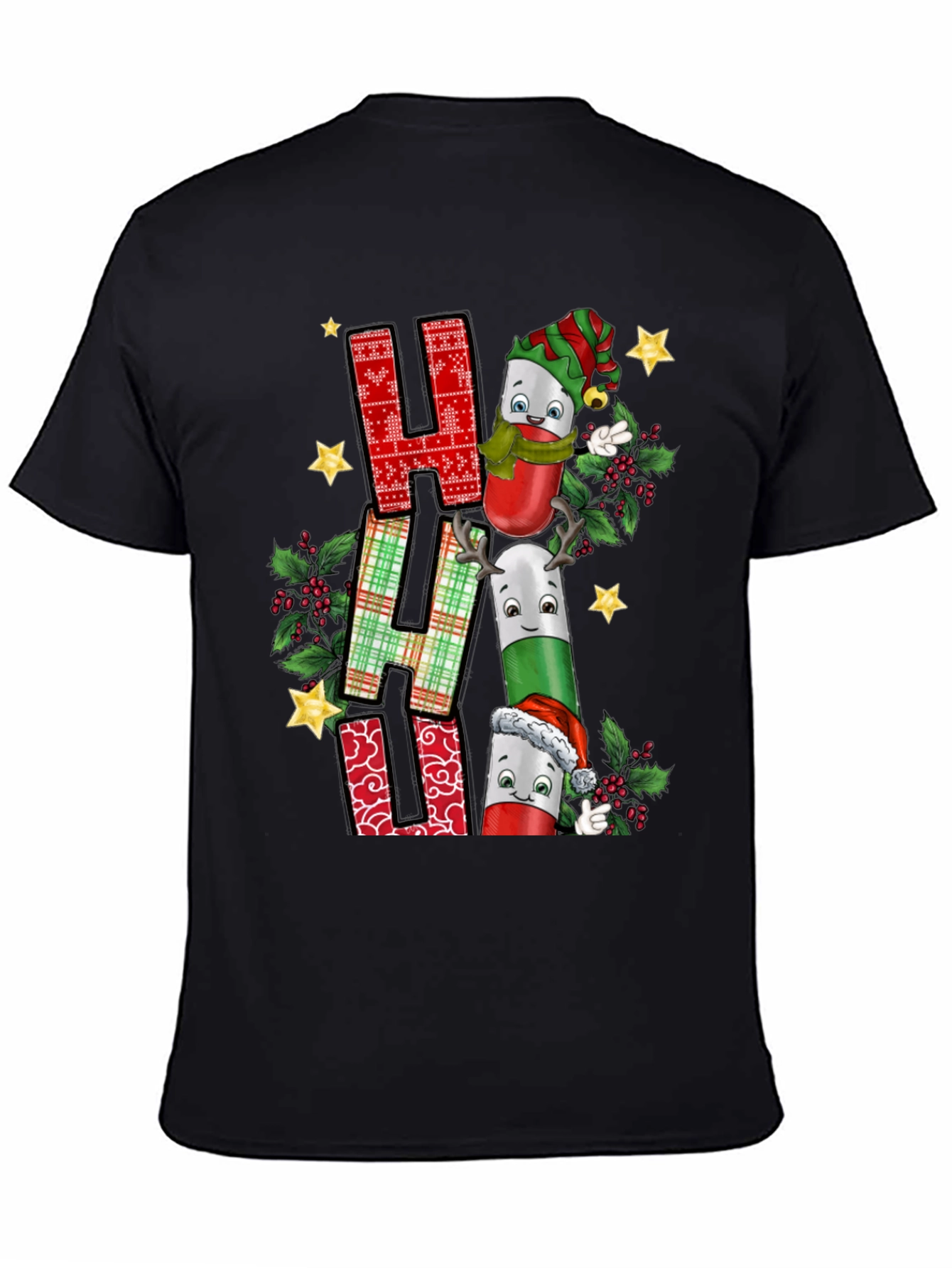 Festive HA HA HA Pills Christmas Graphic Tee