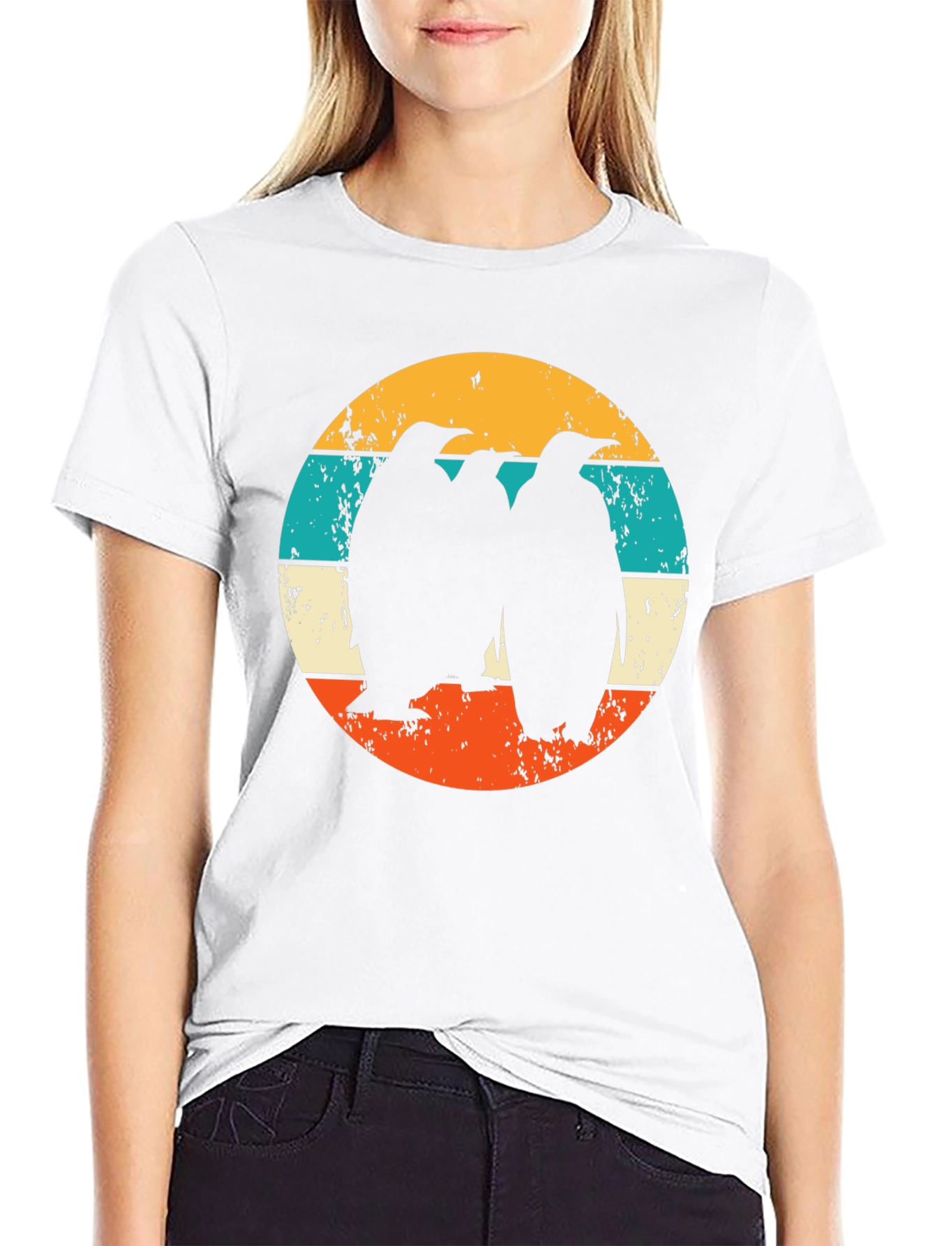 Retro Penguin T-Shirt - Cool Graphic Tee