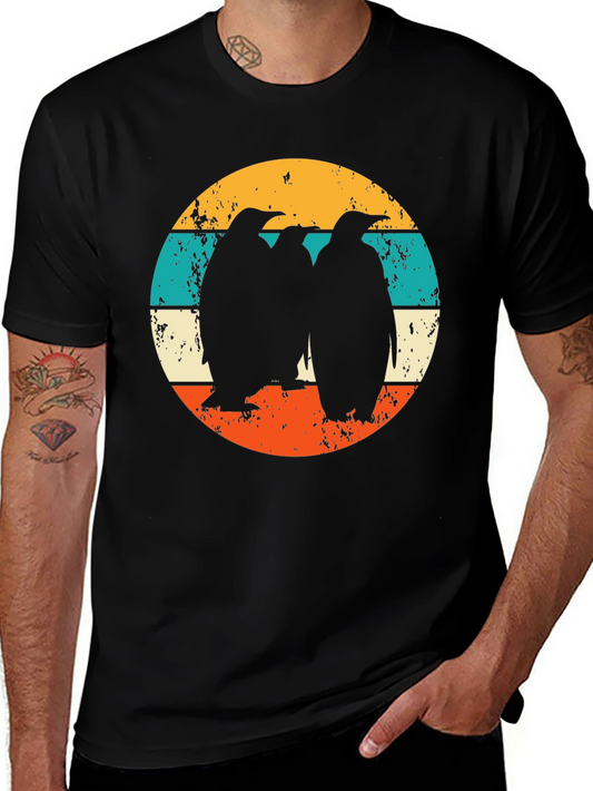 Retro Penguin T-Shirt - Cool Graphic Tee